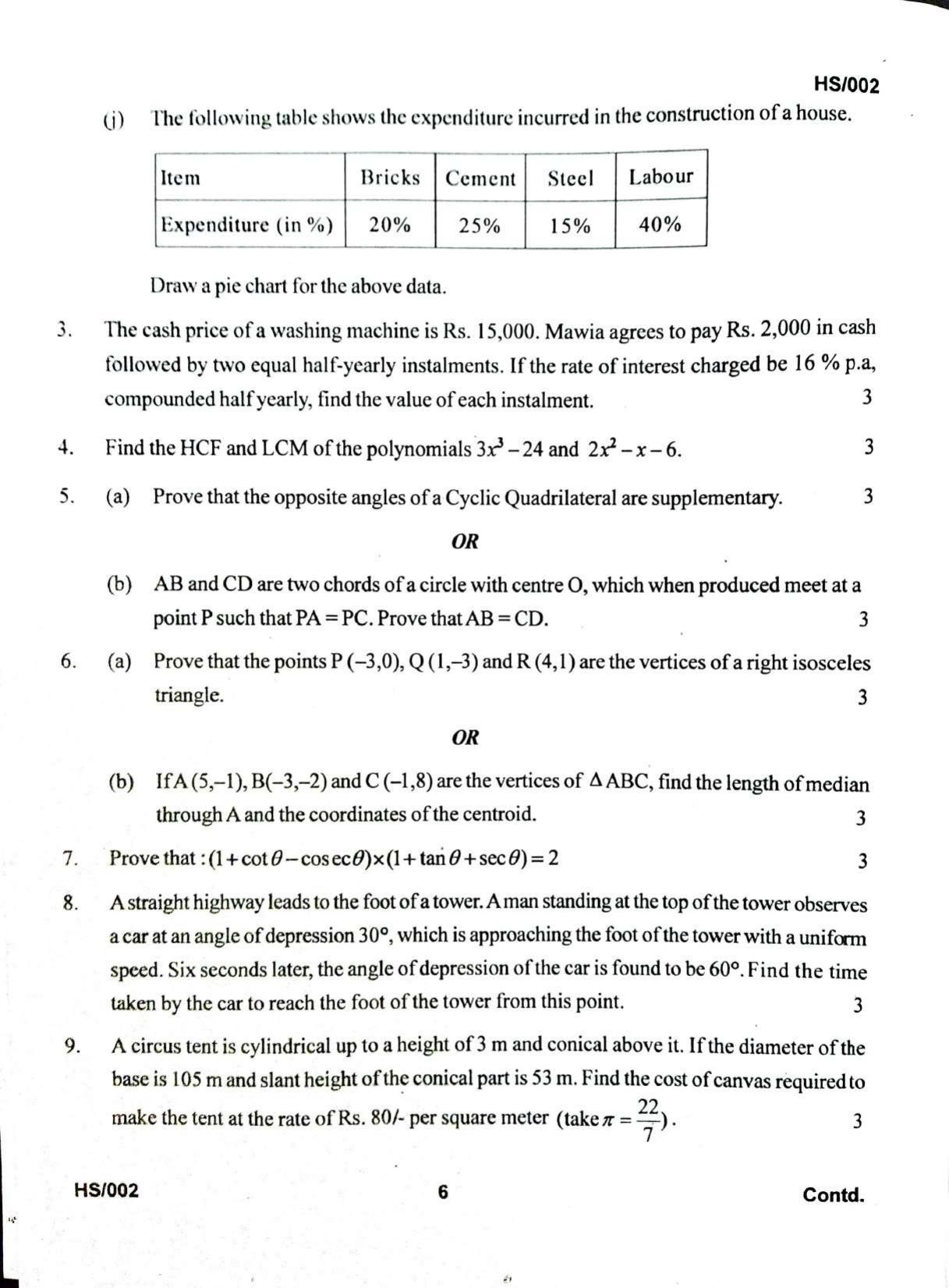 MBSE HSLC/Class 10 2022 Question Paper - Page 51