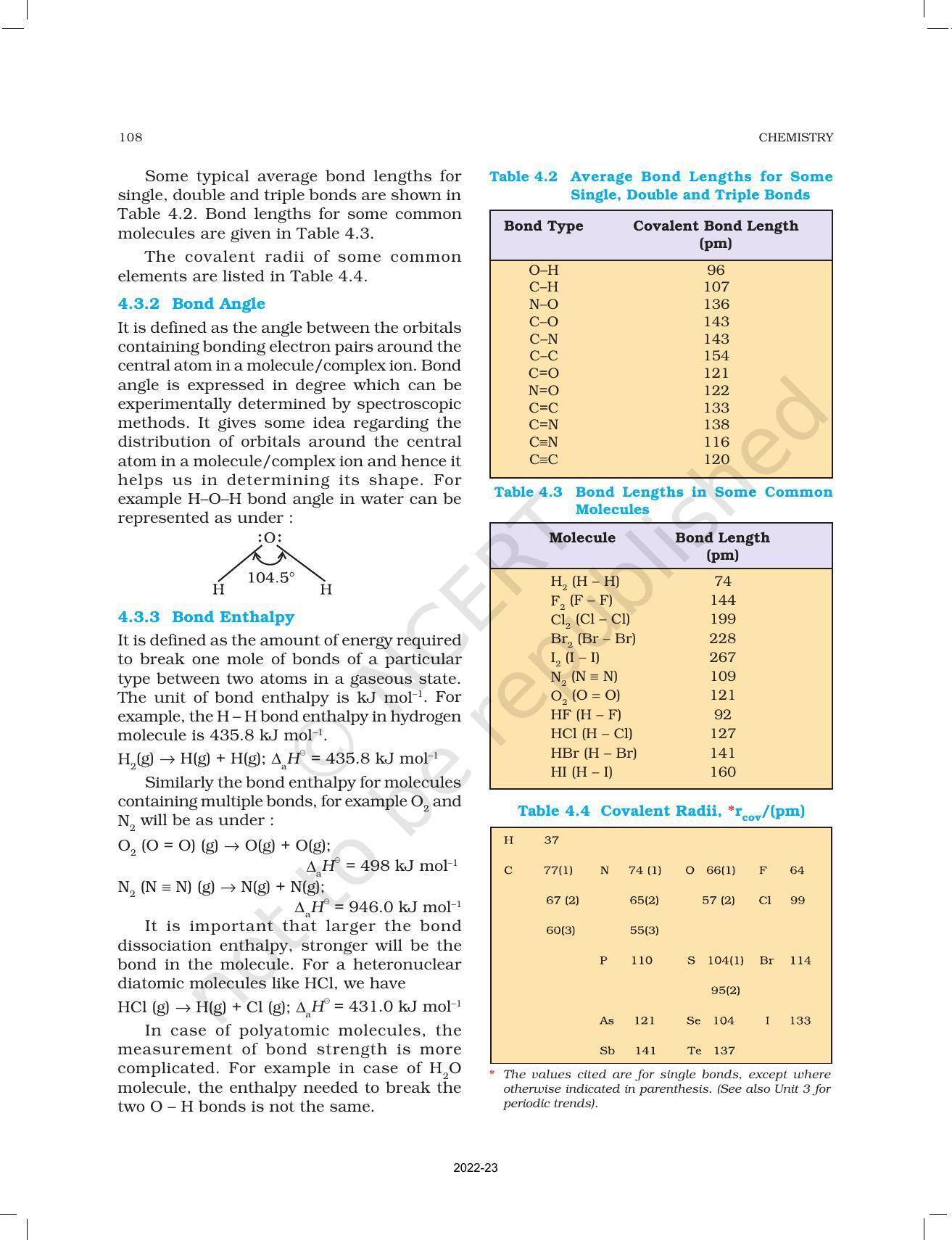 NCERT Book for Class 11 Chemistry Chapter 4 Chemical Bonding and Molecular Structure - Page 9