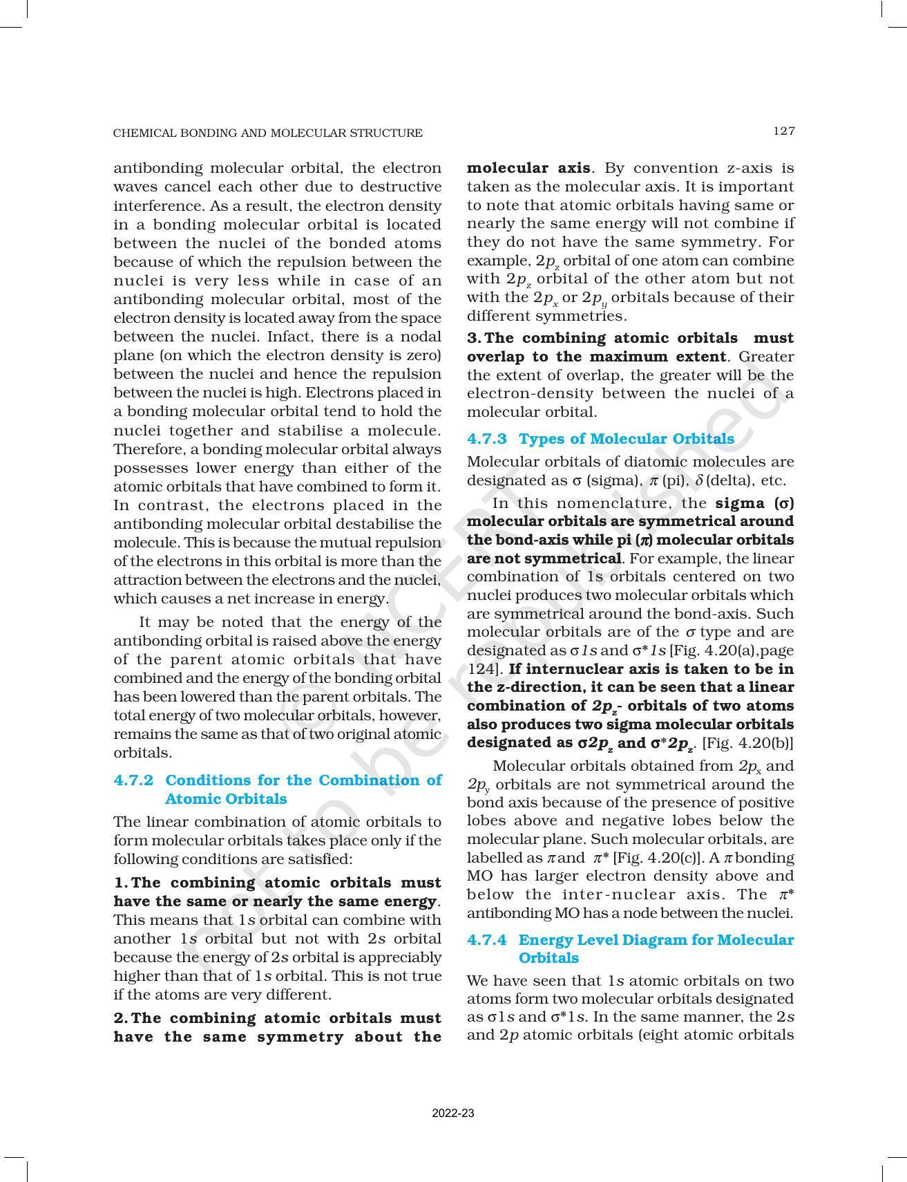 NCERT Book for Class 11 Chemistry Chapter 4 Chemical Bonding and Molecular Structure - Page 28