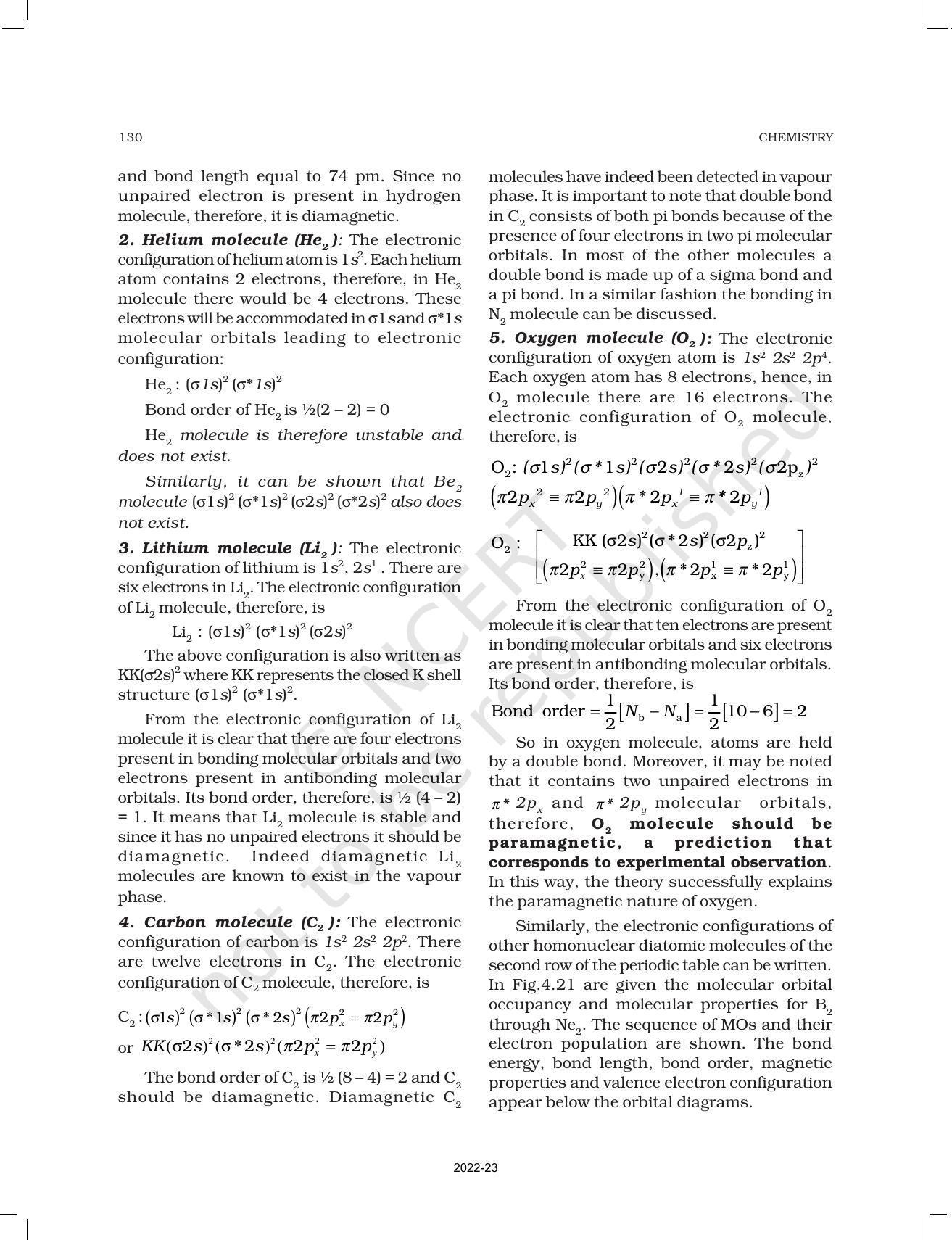 NCERT Book for Class 11 Chemistry Chapter 4 Chemical Bonding and Molecular Structure - Page 31