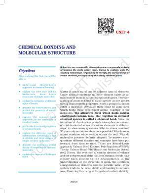 NCERT Book for Class 11 Chemistry Chapter 4 Chemical Bonding and Molecular Structure