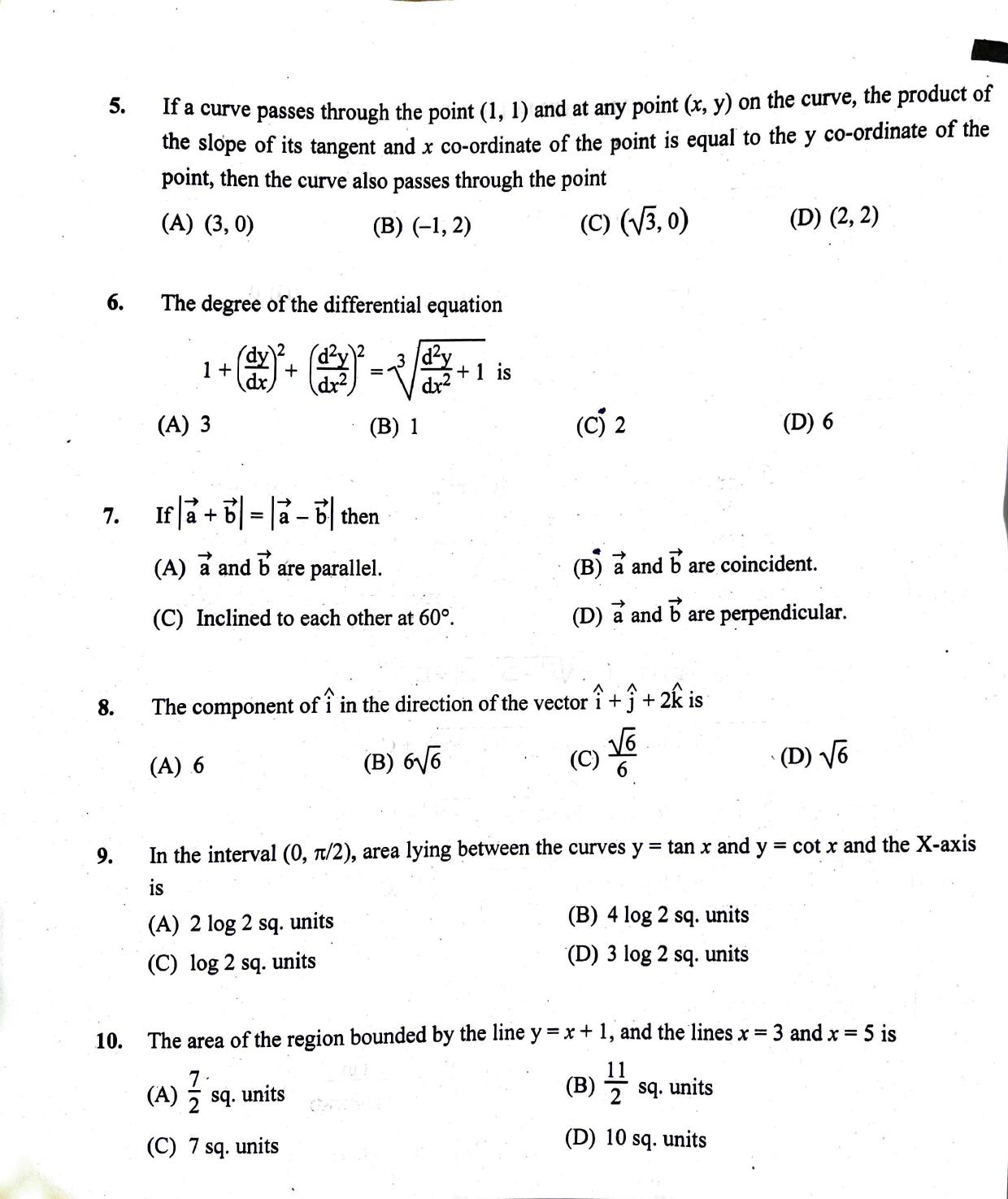 KCET 2023 Mathematics Set B-2 Question Paper - Page 2