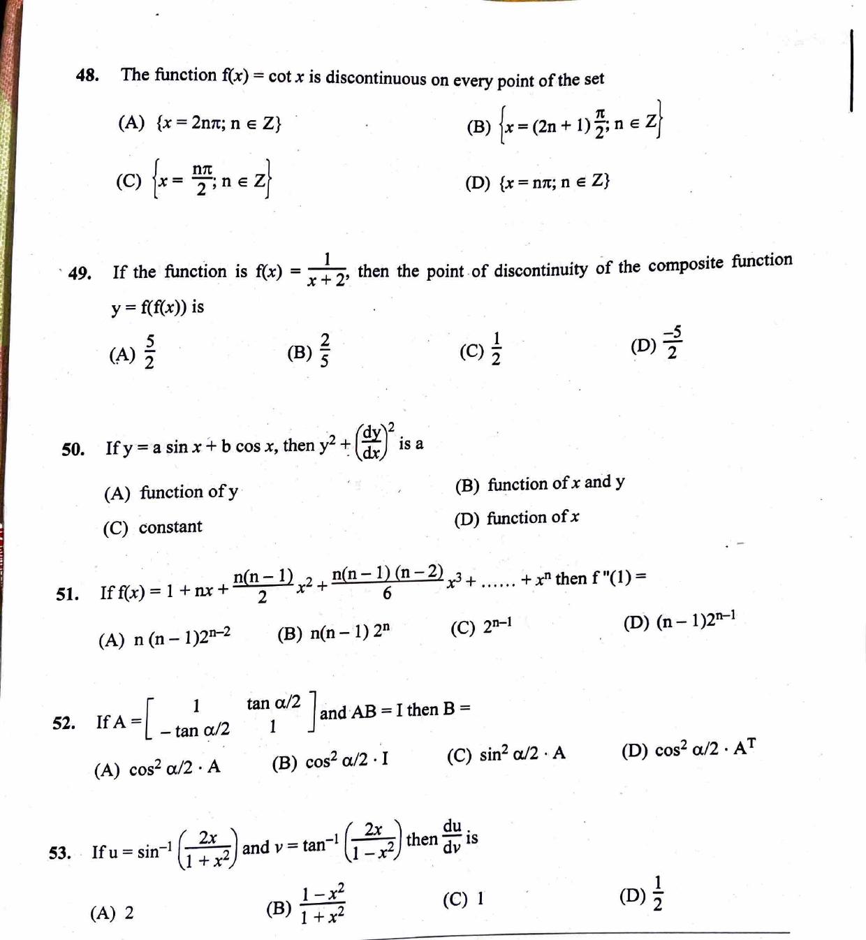 KCET 2023 Mathematics Set B-2 Question Paper - Page 9