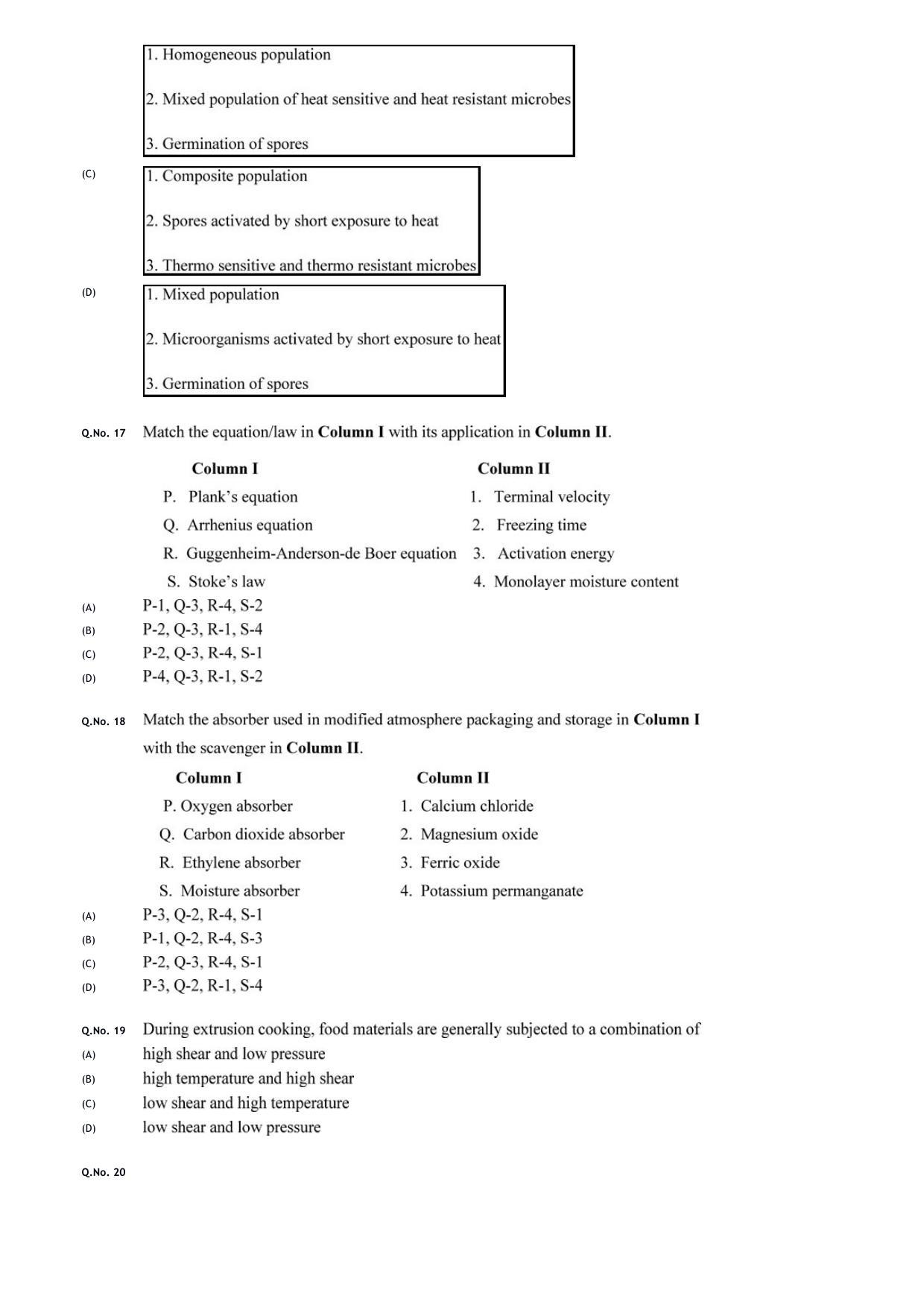 GATE 2020 Life Sciences (XL) Question Paper - Page 24
