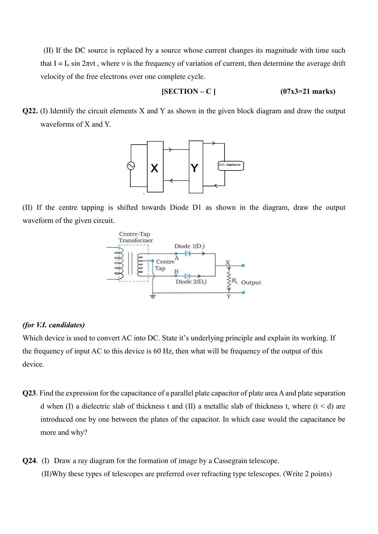 CBSE Class 12 Physics Sample Question Paper 2024-25 - Page 7
