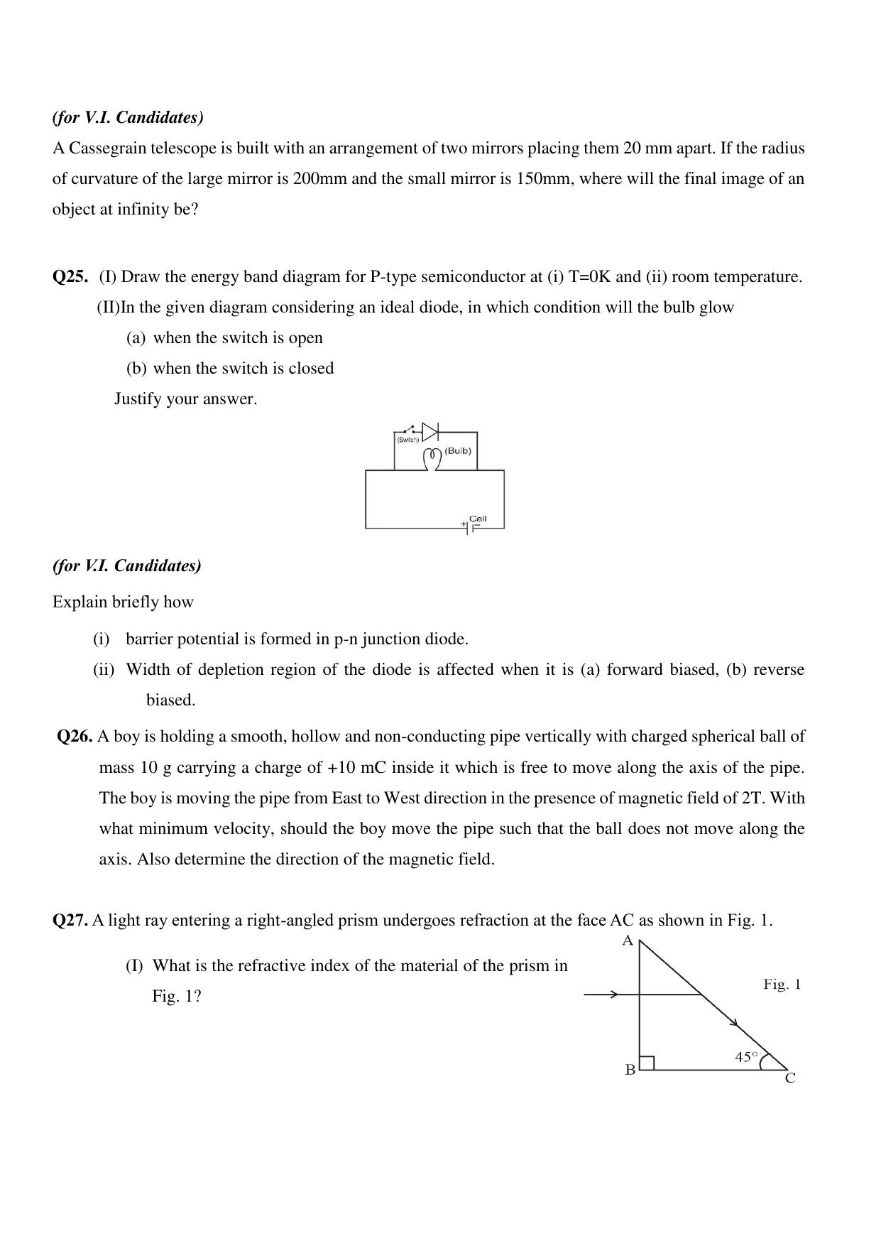 CBSE Class 12 Physics Sample Question Paper 2024-25 - Page 8