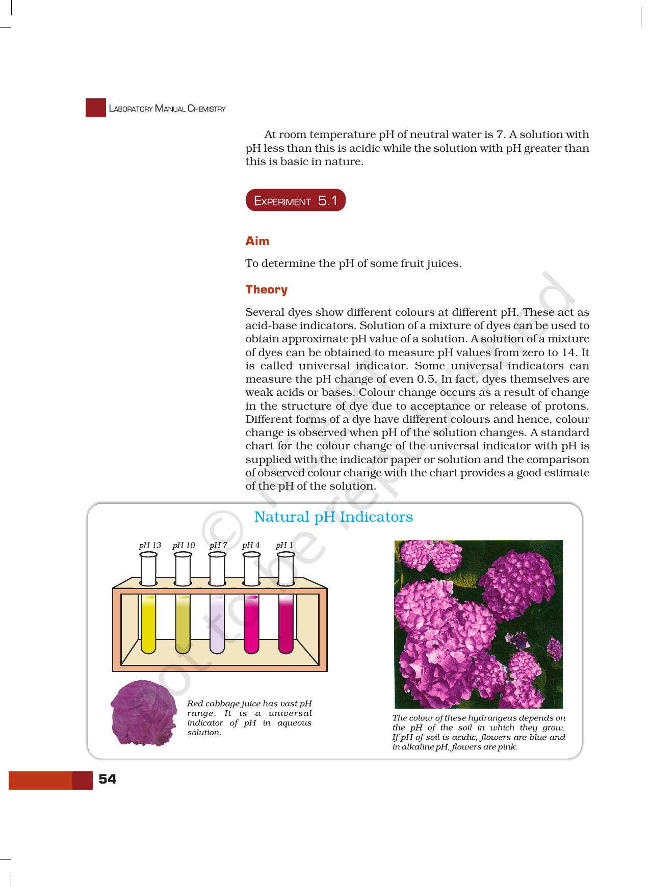 NCERT Laboratory Manuals for Class XI Chemistry - Unit-5 pH and pH Changes in Aqueous Solutions - Page 2