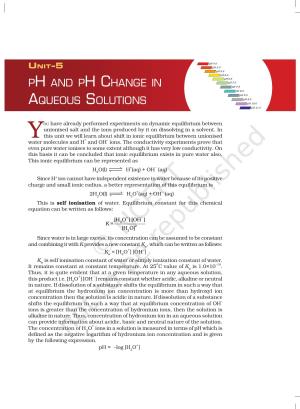 NCERT Laboratory Manuals for Class XI Chemistry - Unit-5 pH and pH Changes in Aqueous Solutions