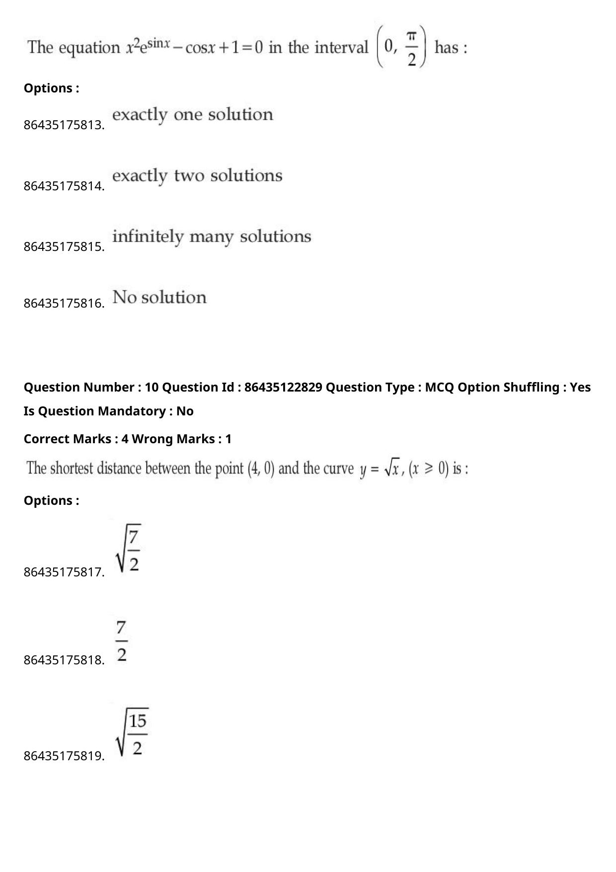 JEE Mains 2021: BTech (Shift 1) 02-09-2021 Question Paper - Page 7