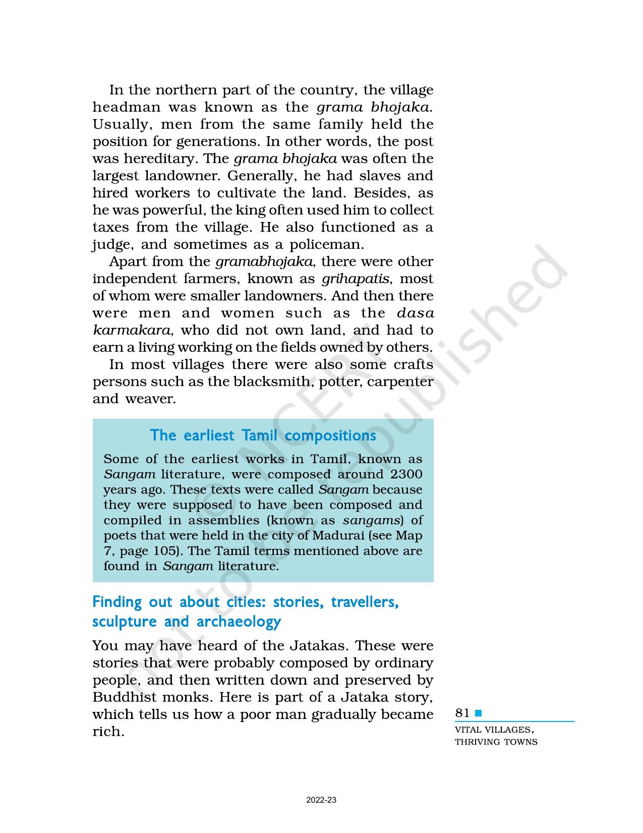 NCERT Book for Class 6 Social Science(History) : Chapter 8-Vital Villages, Thriving Towns - Page 3