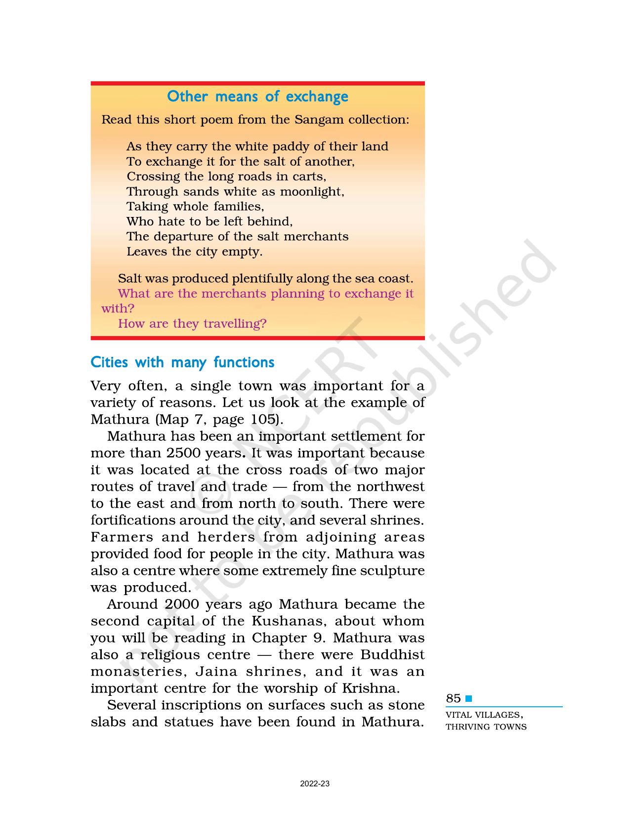 NCERT Book for Class 6 Social Science(History) : Chapter 8-Vital Villages, Thriving Towns - Page 7