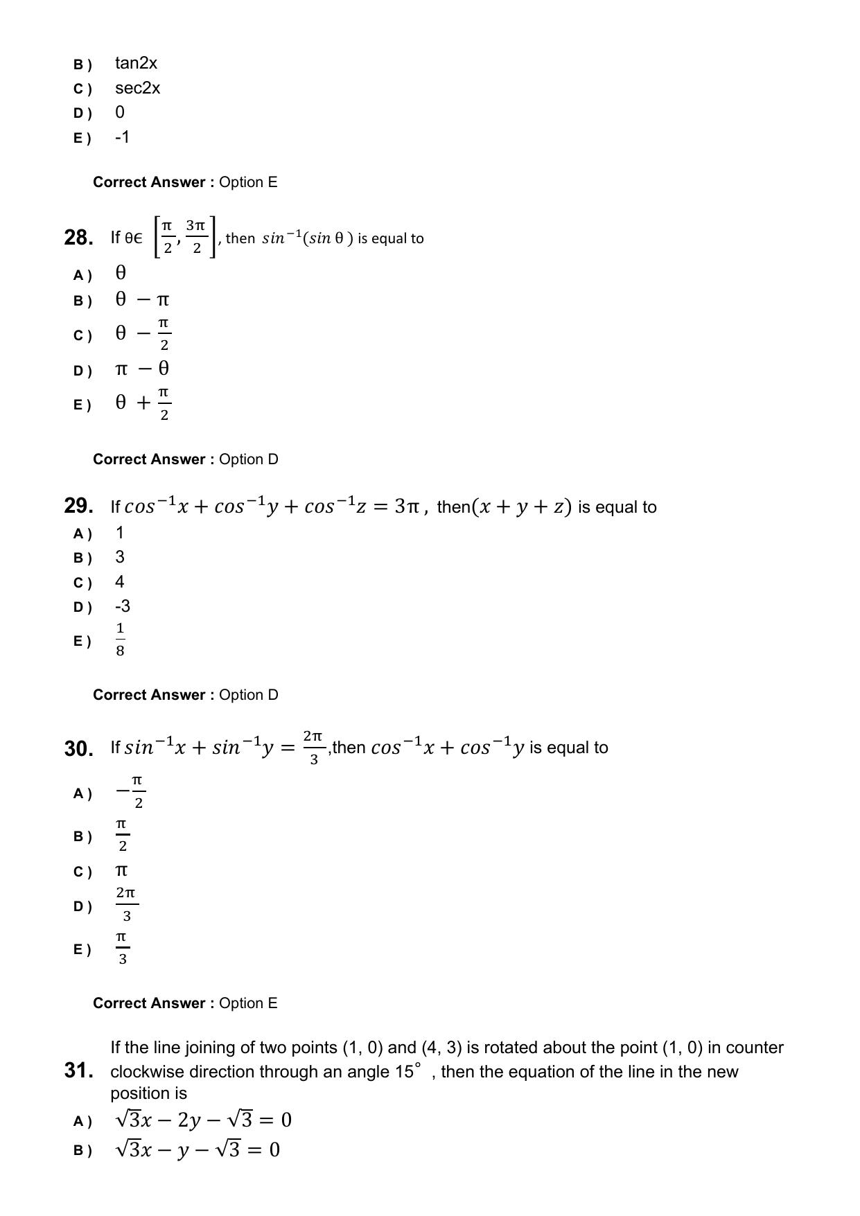 KEAM 2025 April 28 (Engineering) Question Paper with Answer Key - Page 7
