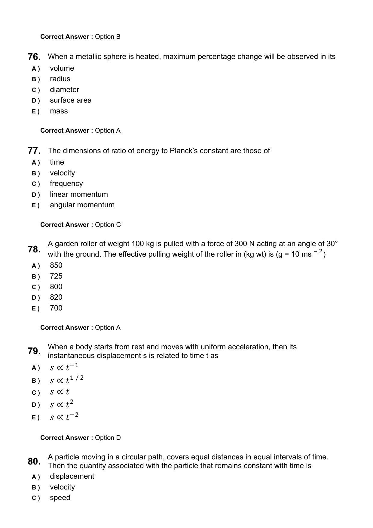 KEAM 2025 April 28 (Engineering) Question Paper with Answer Key - Page 19