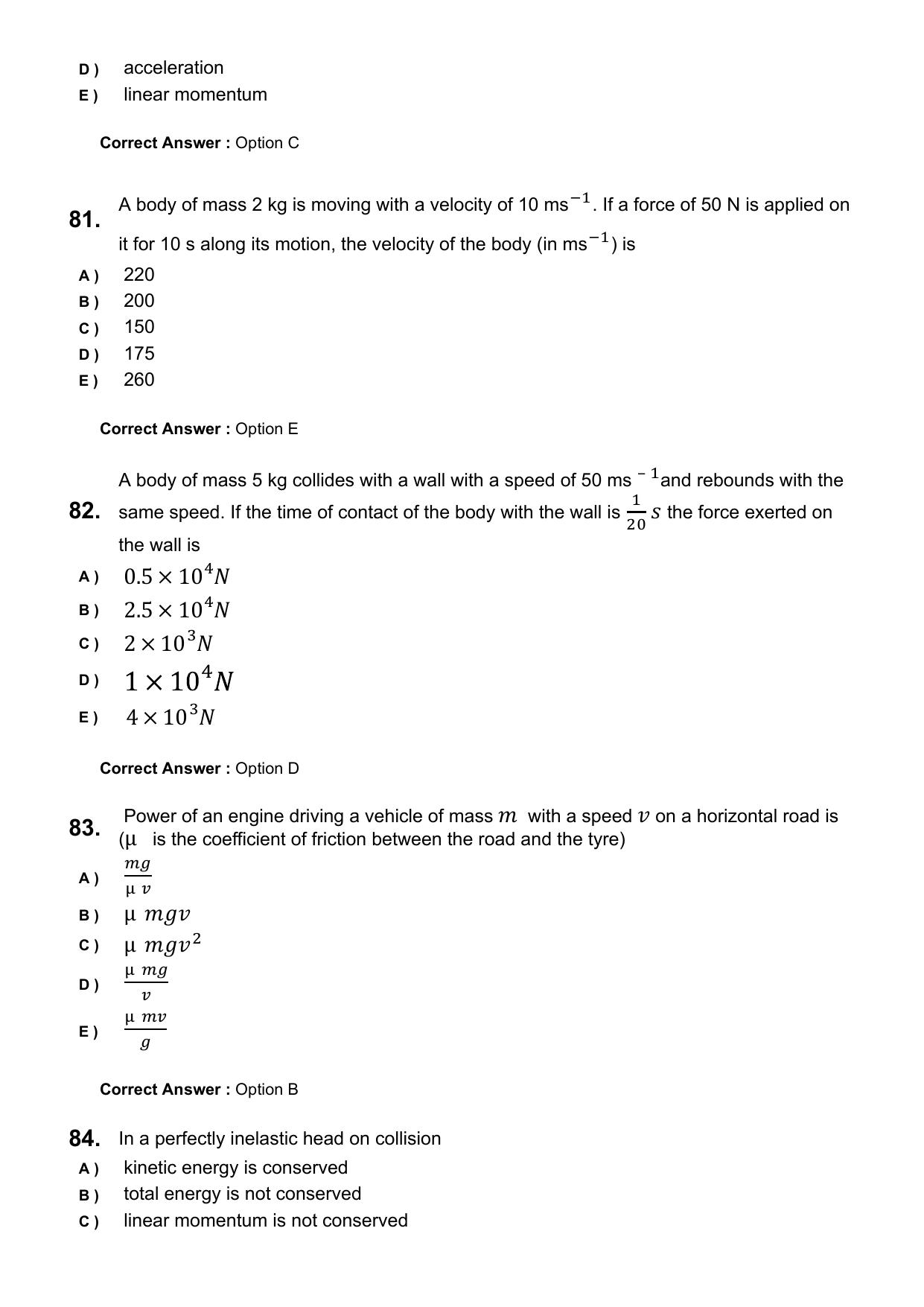 KEAM 2025 April 28 (Engineering) Question Paper with Answer Key - Page 20