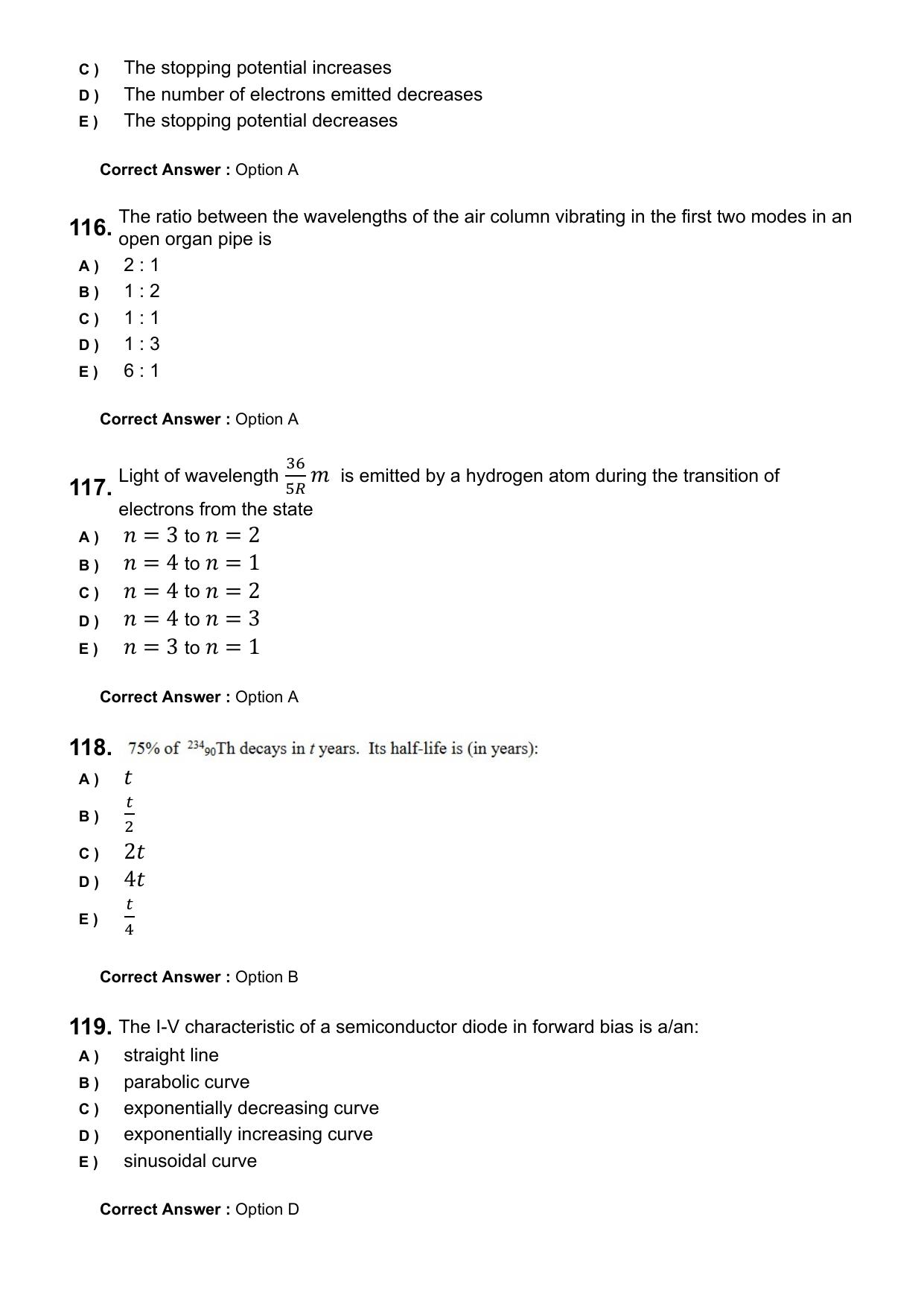 KEAM 2025 April 28 (Engineering) Question Paper with Answer Key - Page 28