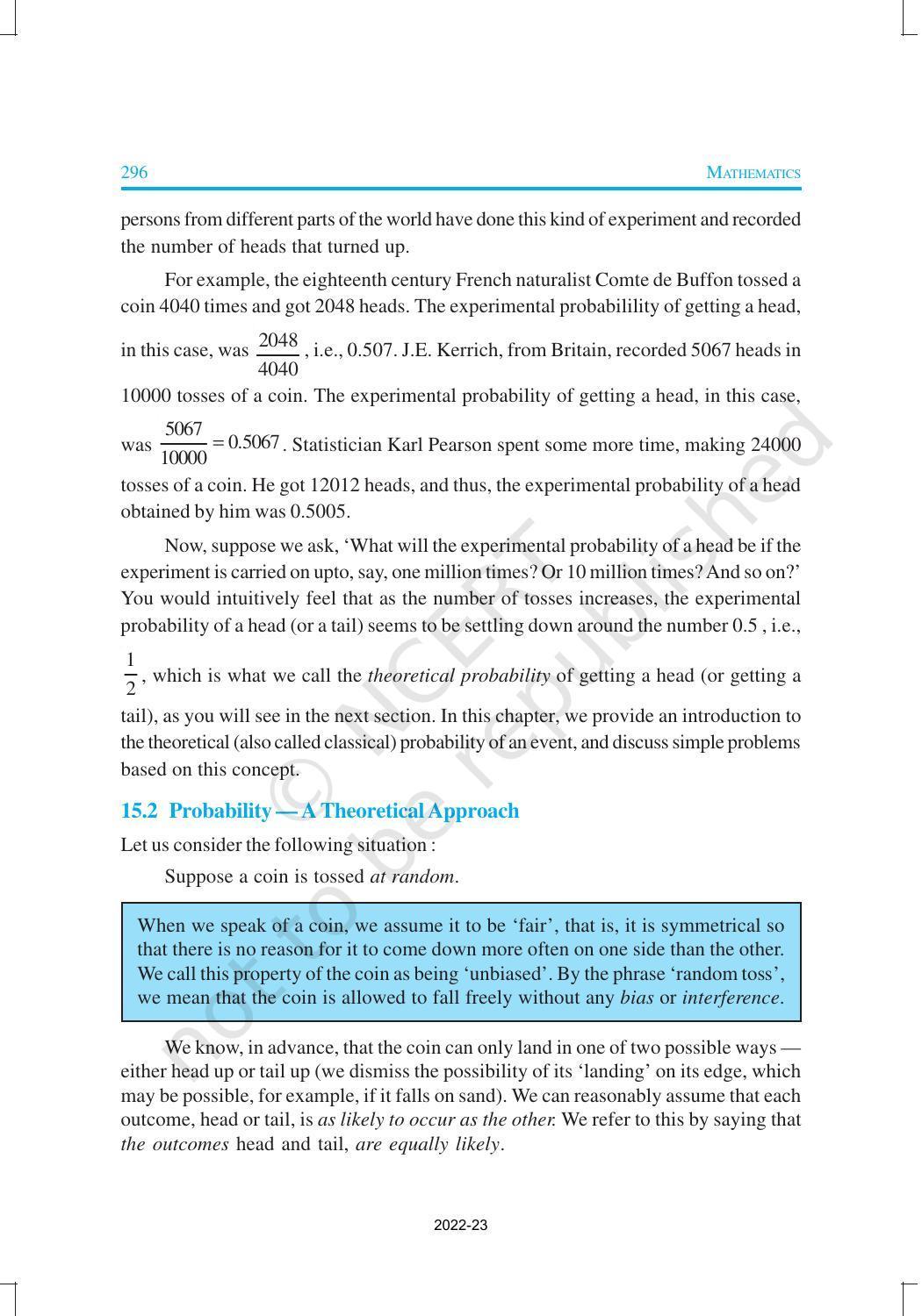 NCERT Book for Class 10 Maths Chapter 15 Probability - Page 2
