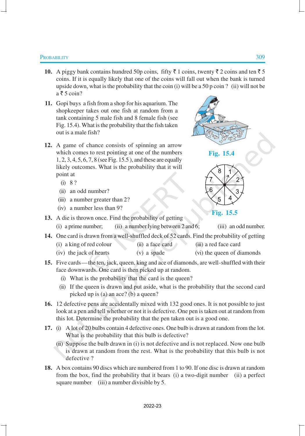 NCERT Book for Class 10 Maths Chapter 15 Probability - Page 15