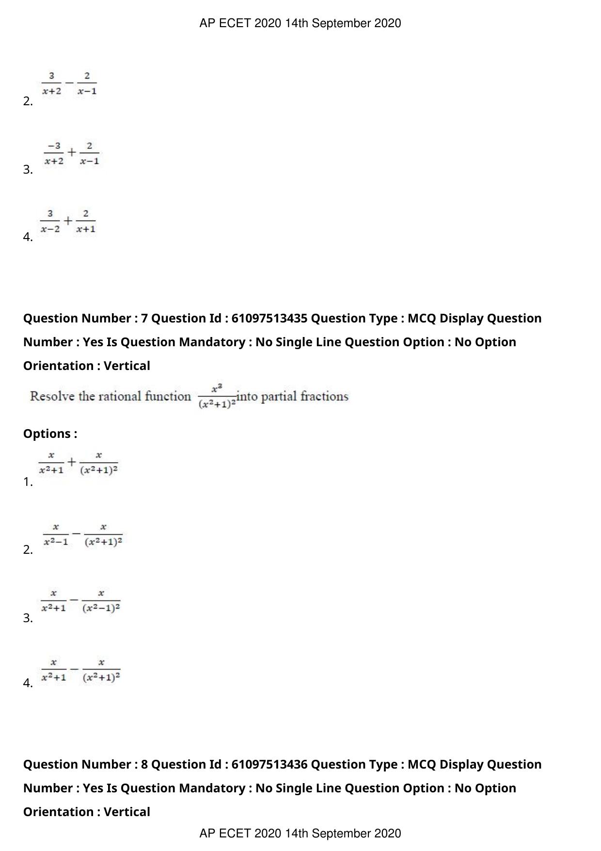 AP ECET 2020 - Civil Engineering (Preview) Question Paper With Preliminary Keys - Page 5