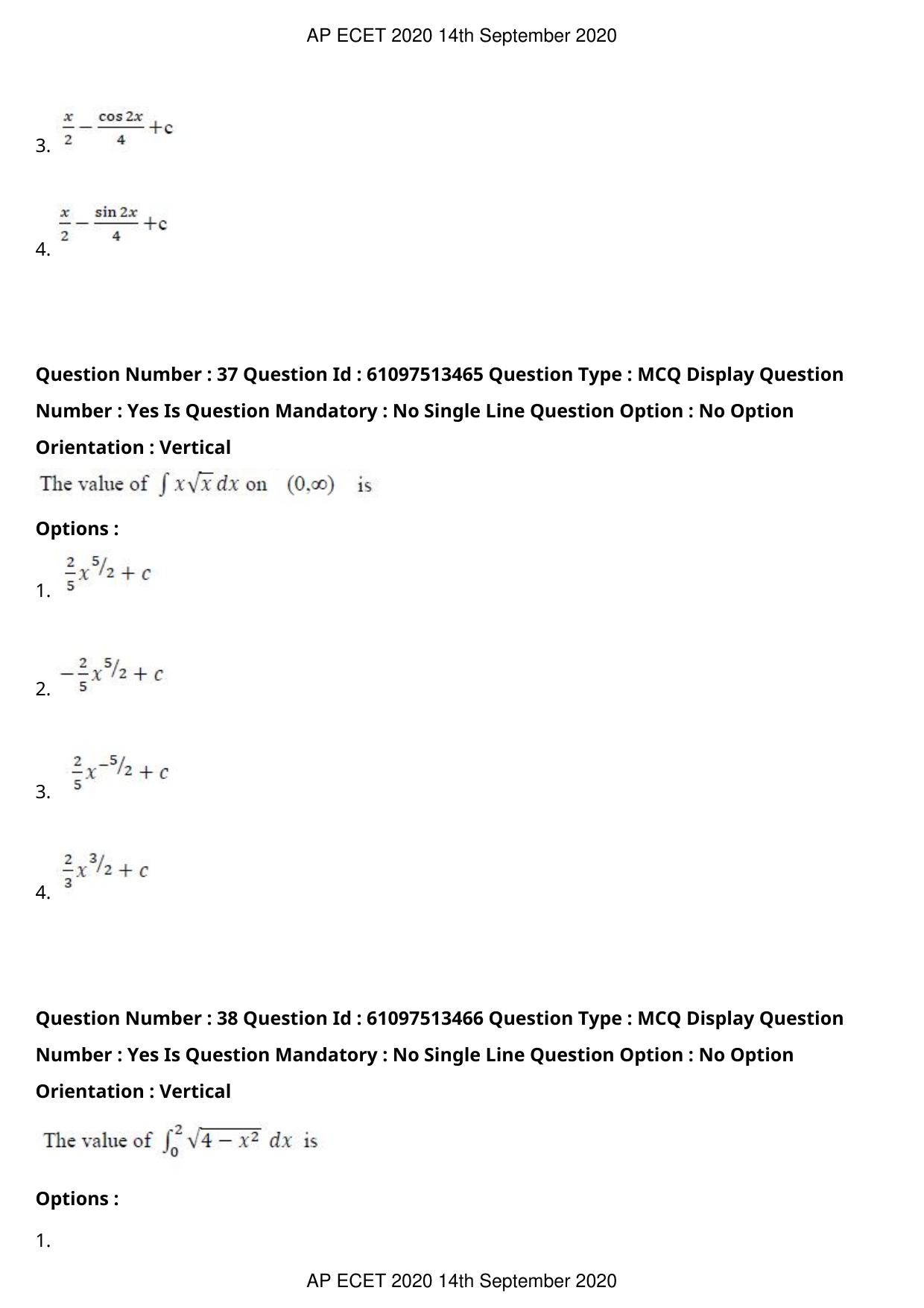 AP ECET 2020 - Civil Engineering (Preview) Question Paper With Preliminary Keys - Page 21