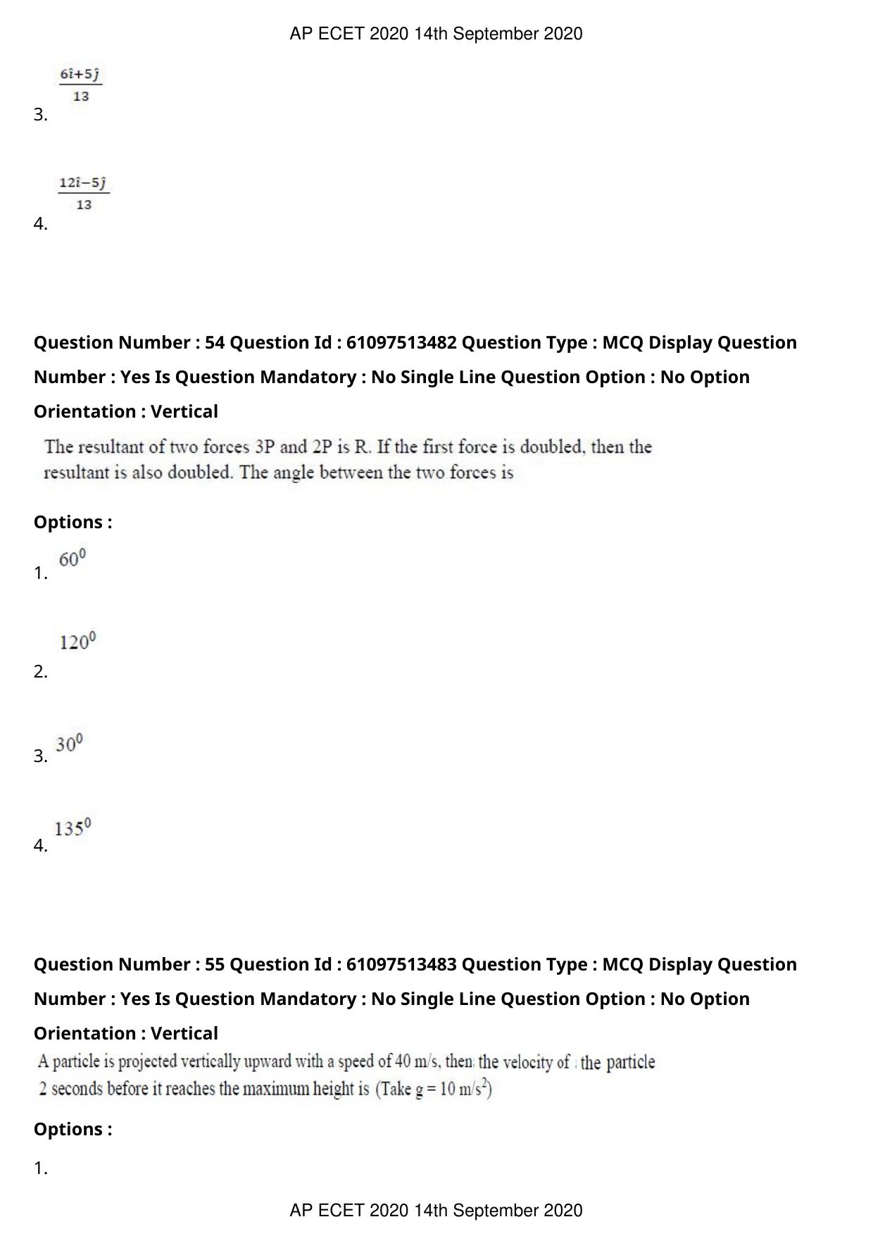 AP ECET 2020 - Civil Engineering (Preview) Question Paper With Preliminary Keys - Page 31