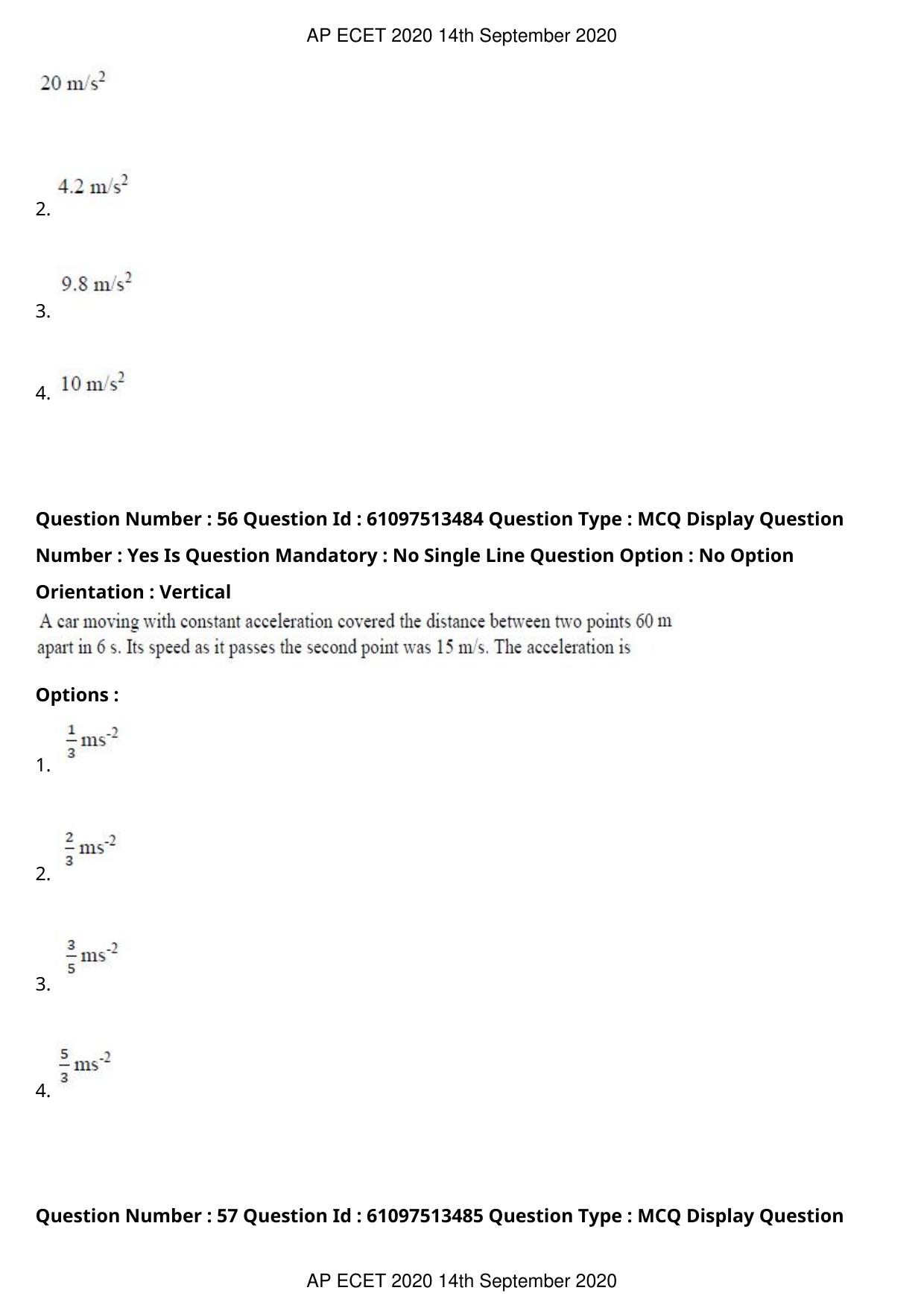 AP ECET 2020 - Civil Engineering (Preview) Question Paper With Preliminary Keys - Page 32