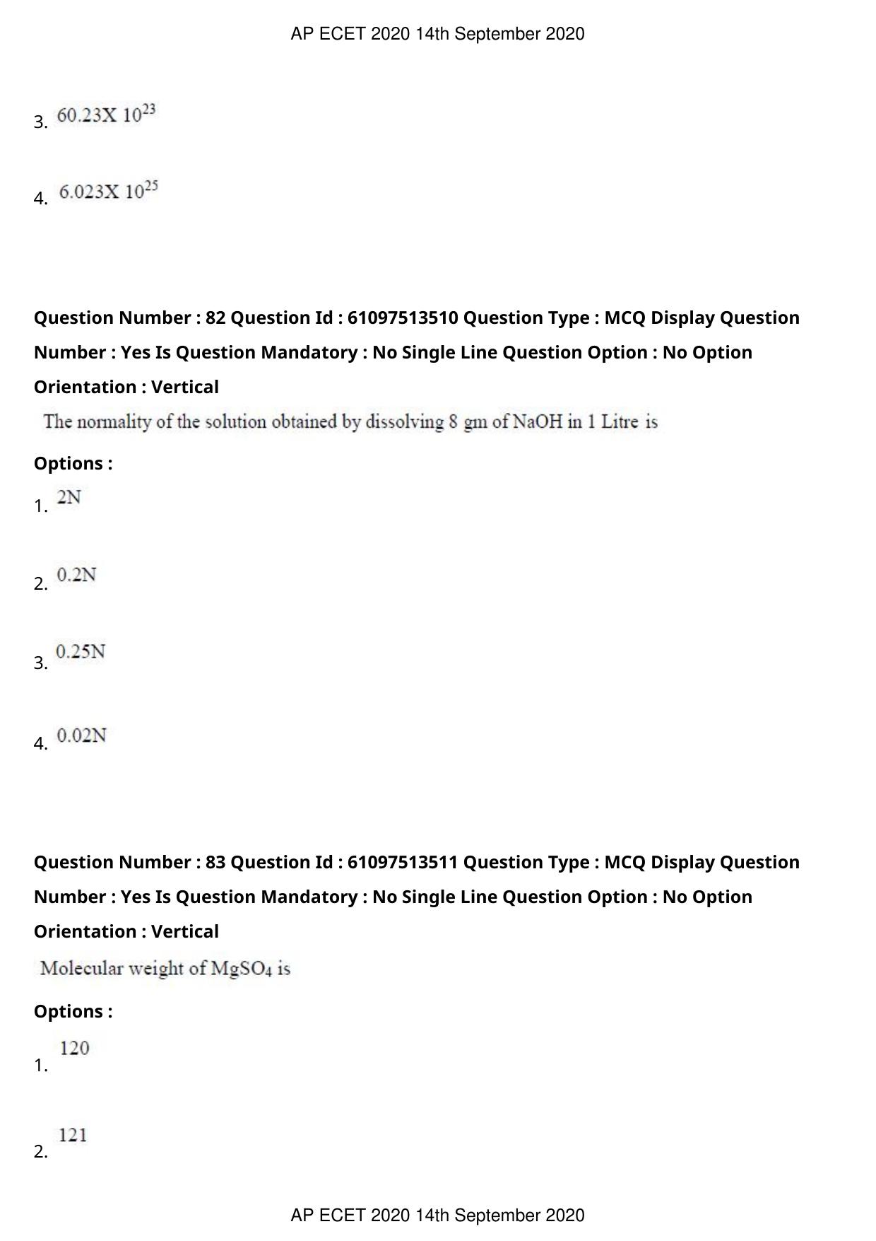 AP ECET 2020 - Civil Engineering (Preview) Question Paper With Preliminary Keys - Page 46