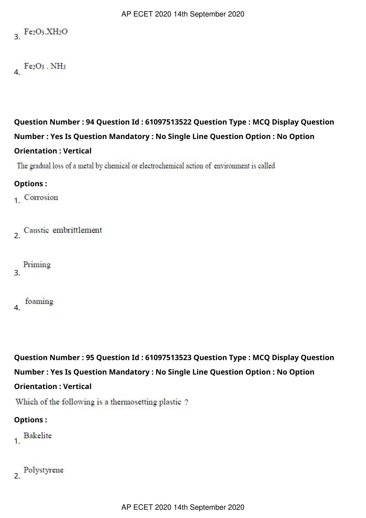 AP ECET 2020 - Civil Engineering (Preview) Question Paper With Preliminary Keys - Page 52