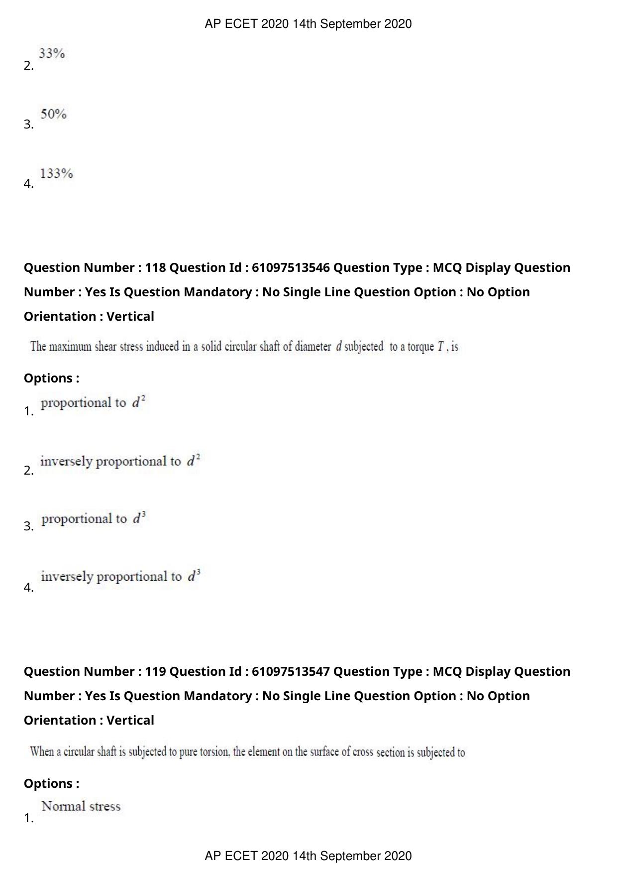 AP ECET 2020 - Civil Engineering (Preview) Question Paper With Preliminary Keys - Page 65