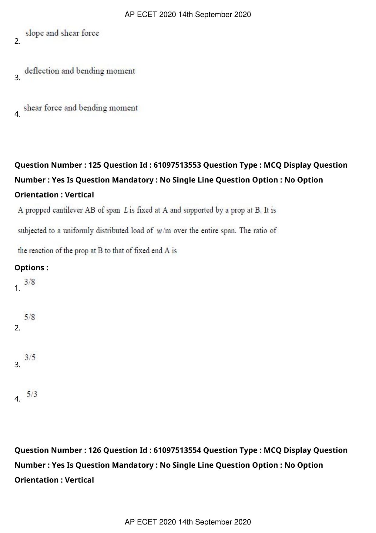 AP ECET 2020 - Civil Engineering (Preview) Question Paper With Preliminary Keys - Page 69