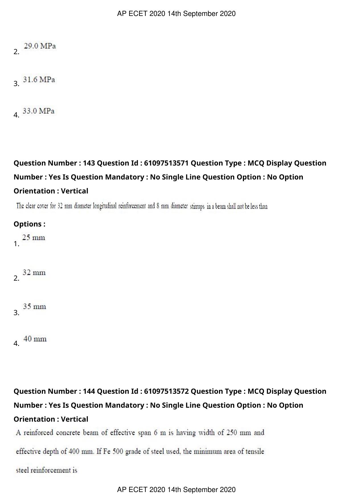 AP ECET 2020 - Civil Engineering (Preview) Question Paper With Preliminary Keys - Page 79
