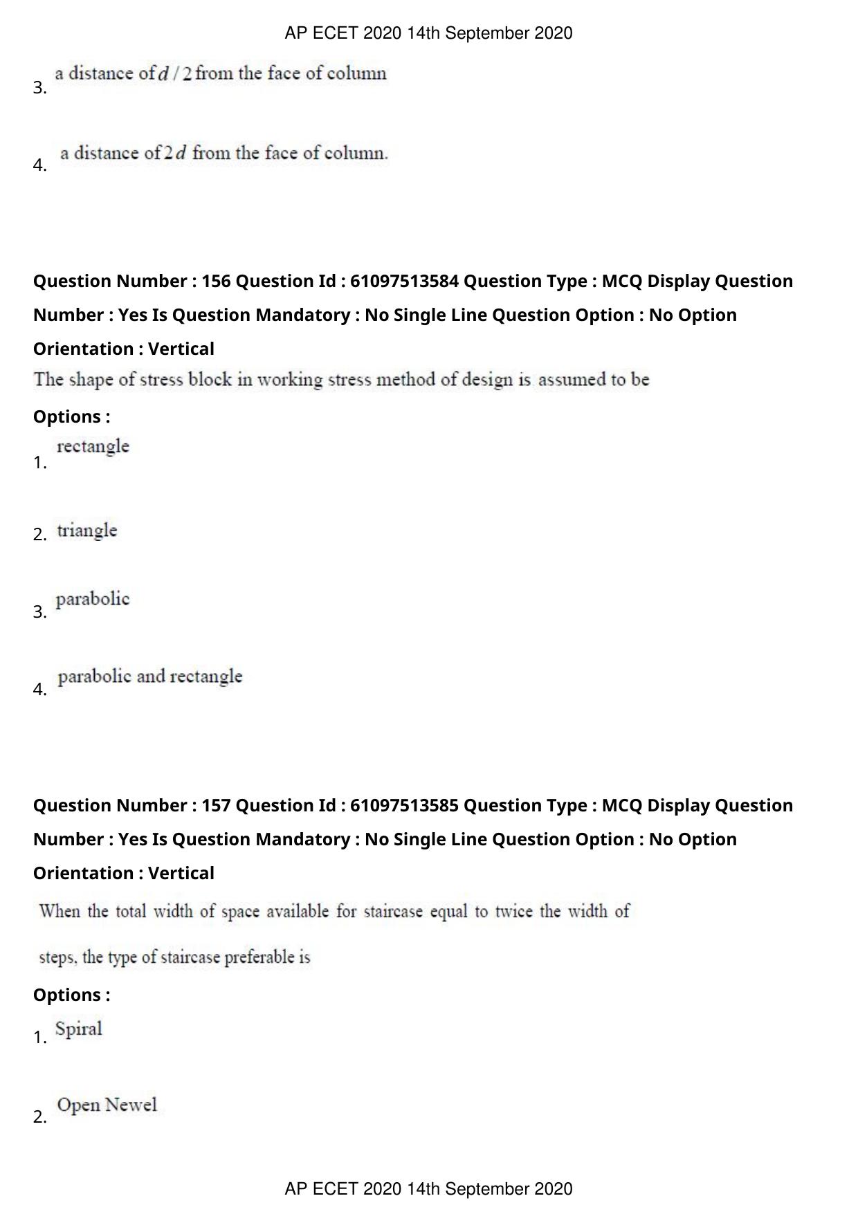 AP ECET 2020 - Civil Engineering (Preview) Question Paper With Preliminary Keys - Page 86