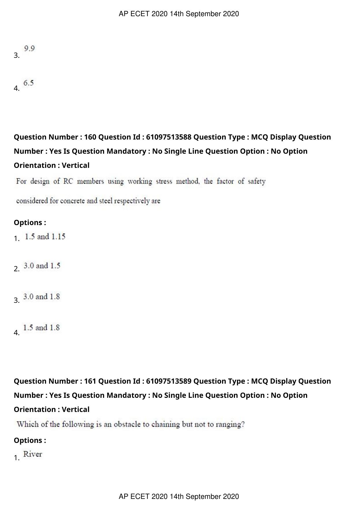 AP ECET 2020 - Civil Engineering (Preview) Question Paper With Preliminary Keys - Page 88
