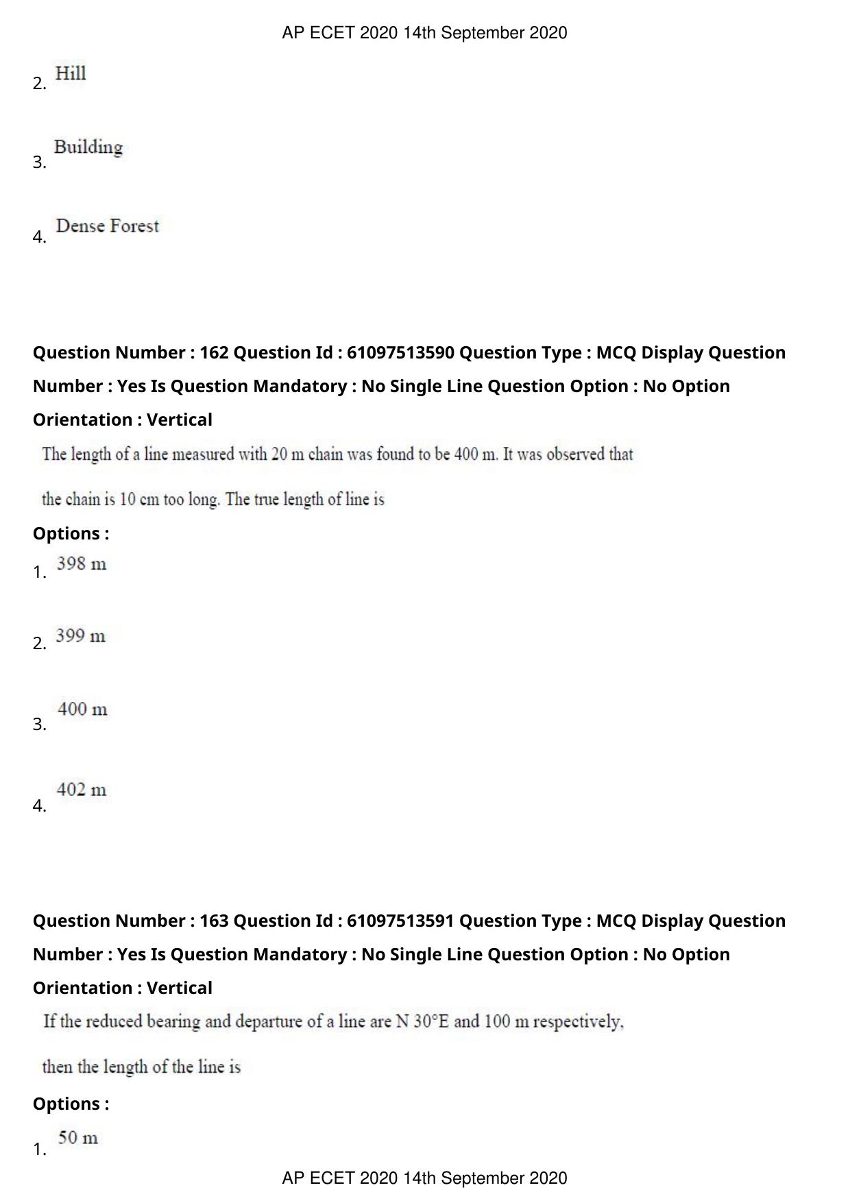 AP ECET 2020 - Civil Engineering (Preview) Question Paper With Preliminary Keys - Page 89