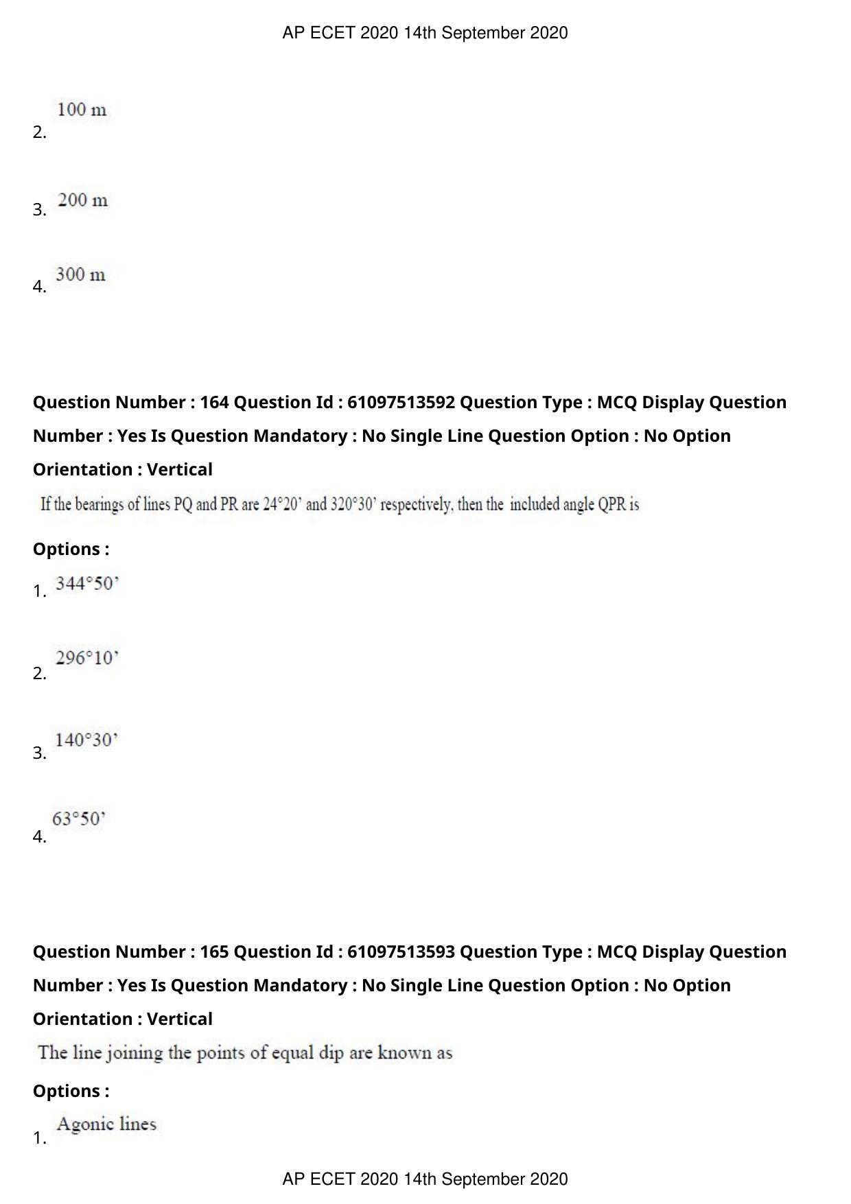 AP ECET 2020 - Civil Engineering (Preview) Question Paper With Preliminary Keys - Page 90
