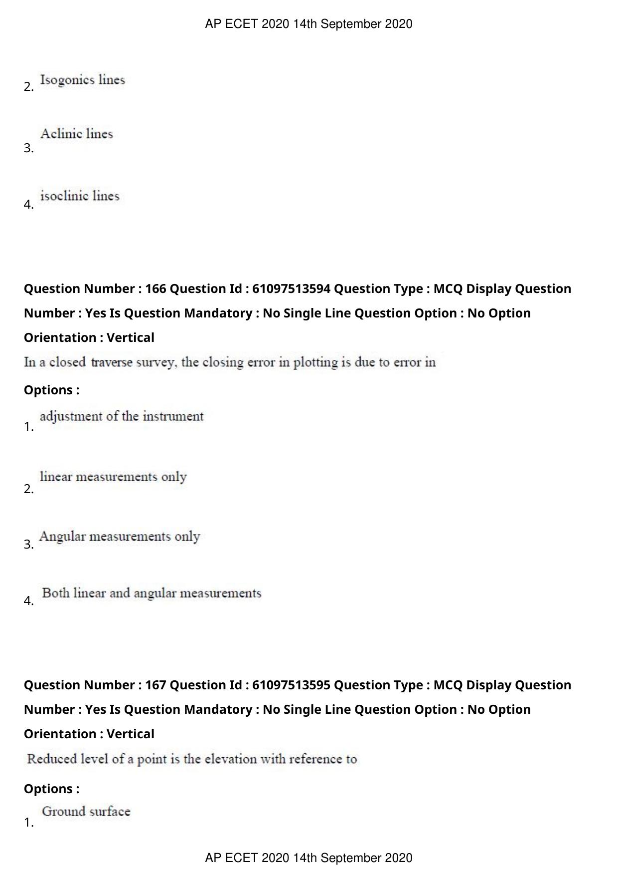 AP ECET 2020 - Civil Engineering (Preview) Question Paper With Preliminary Keys - Page 91