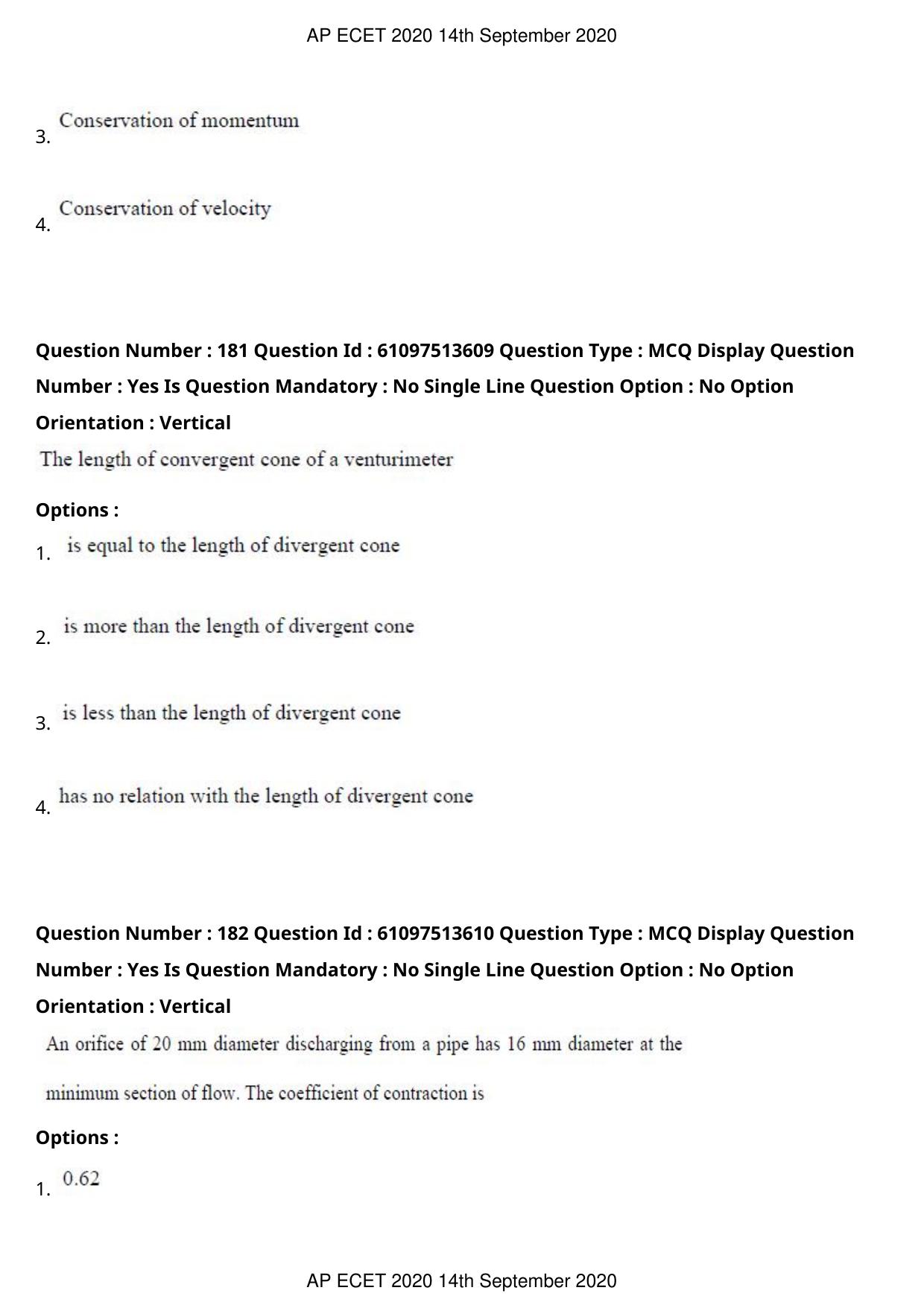 AP ECET 2020 - Civil Engineering (Preview) Question Paper With Preliminary Keys - Page 99