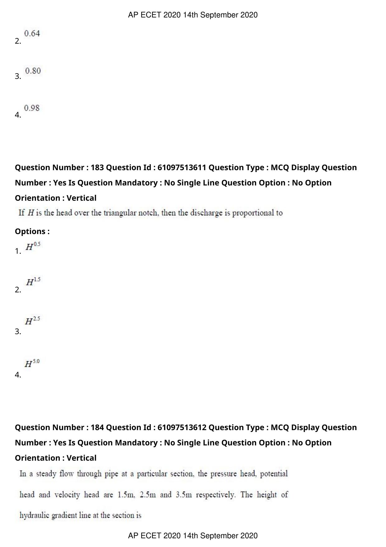 AP ECET 2020 - Civil Engineering (Preview) Question Paper With Preliminary Keys - Page 100