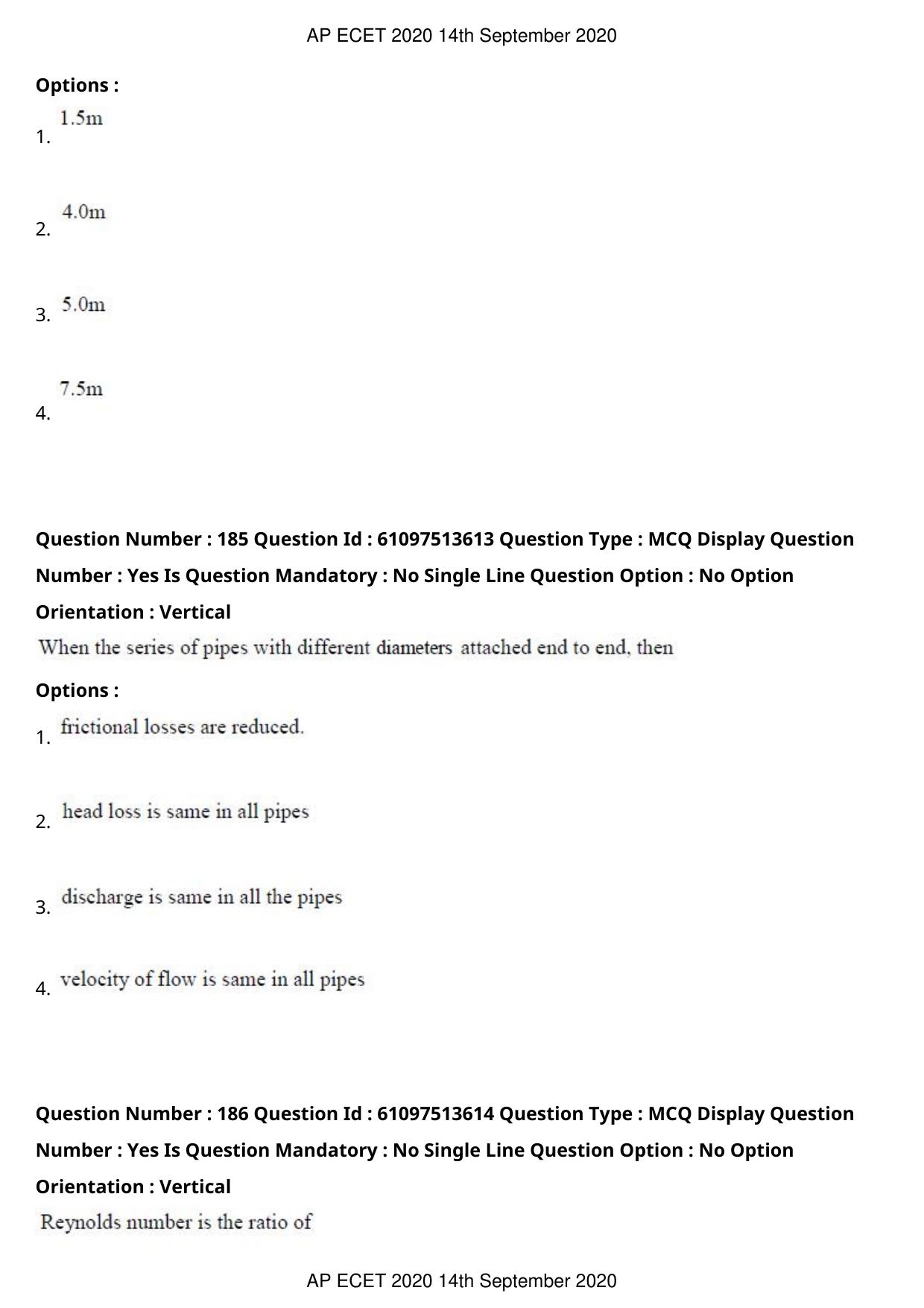 AP ECET 2020 - Civil Engineering (Preview) Question Paper With Preliminary Keys - Page 101