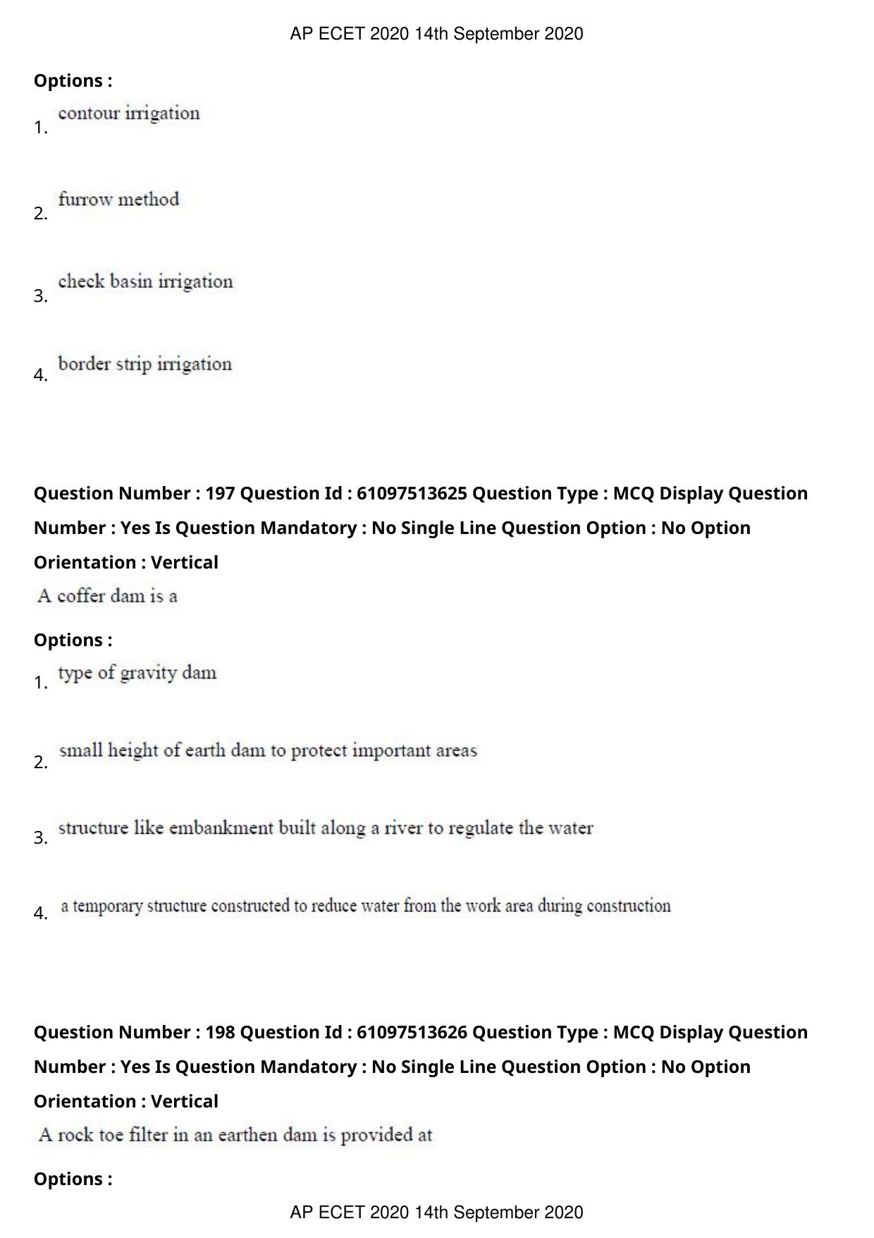 AP ECET 2020 - Civil Engineering (Preview) Question Paper With Preliminary Keys - Page 107