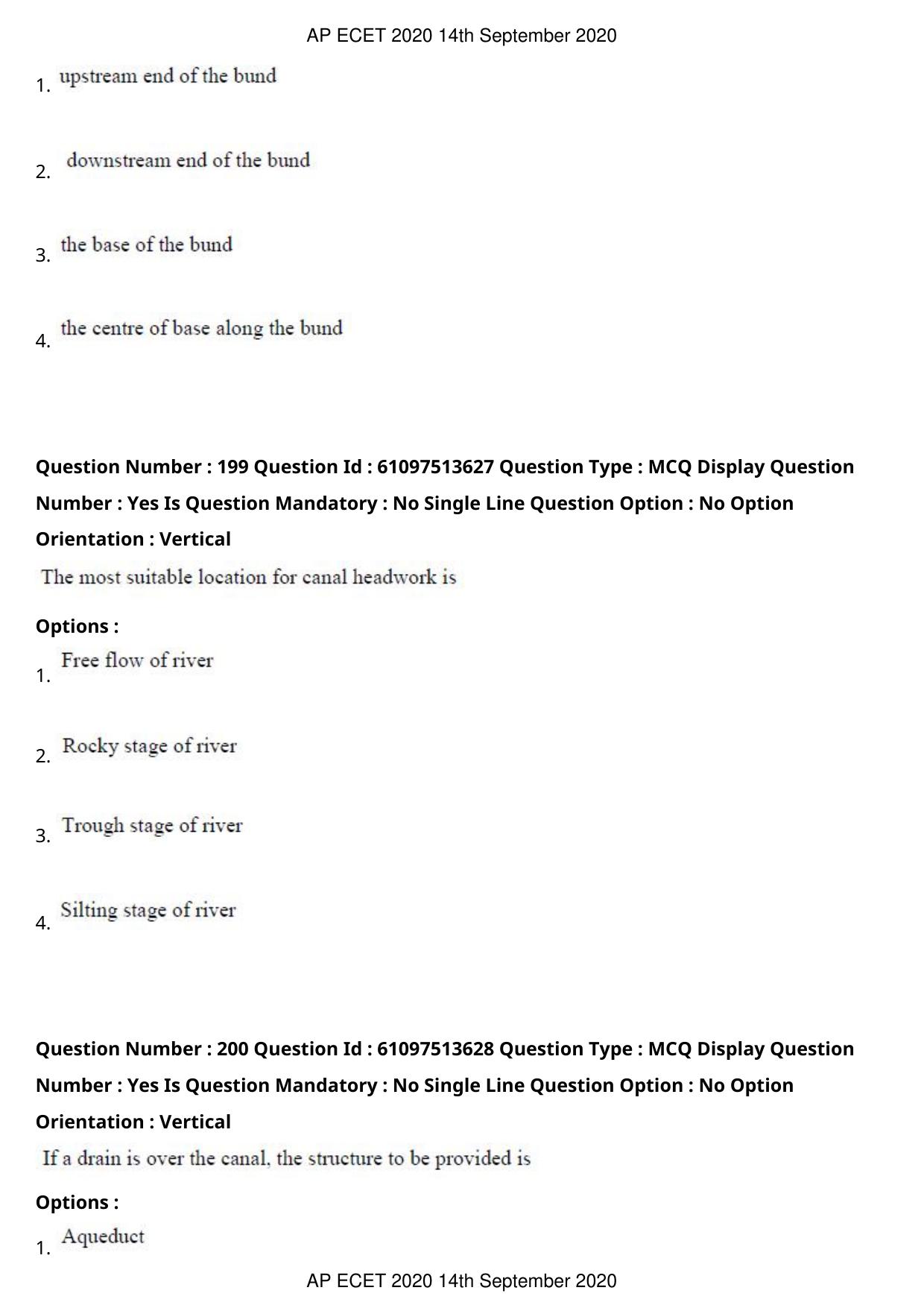 AP ECET 2020 - Civil Engineering (Preview) Question Paper With Preliminary Keys - Page 108