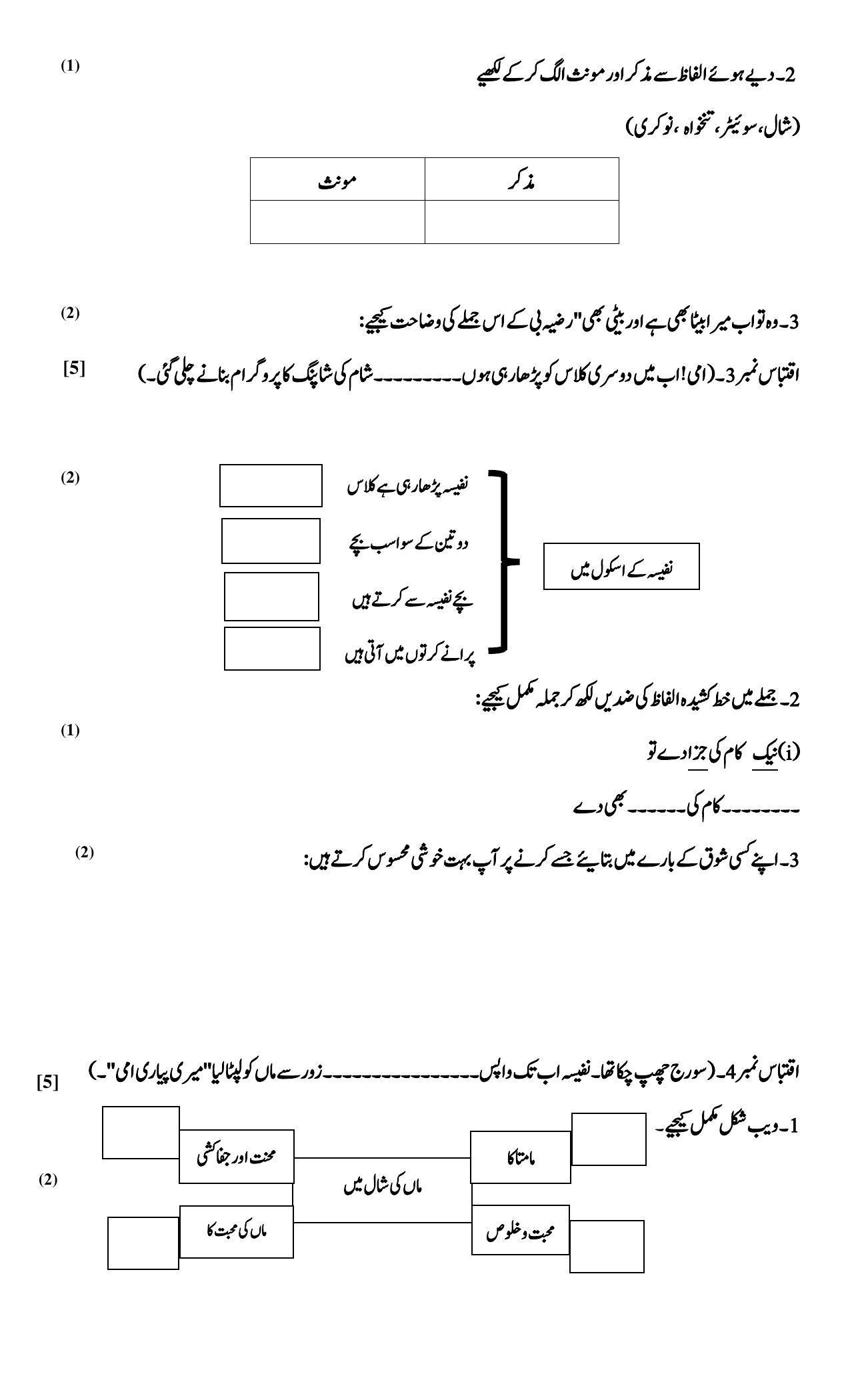Maharashtra Board Class 10 	Urdu Composite Sample Paper (Urdu Medium) - Page 5