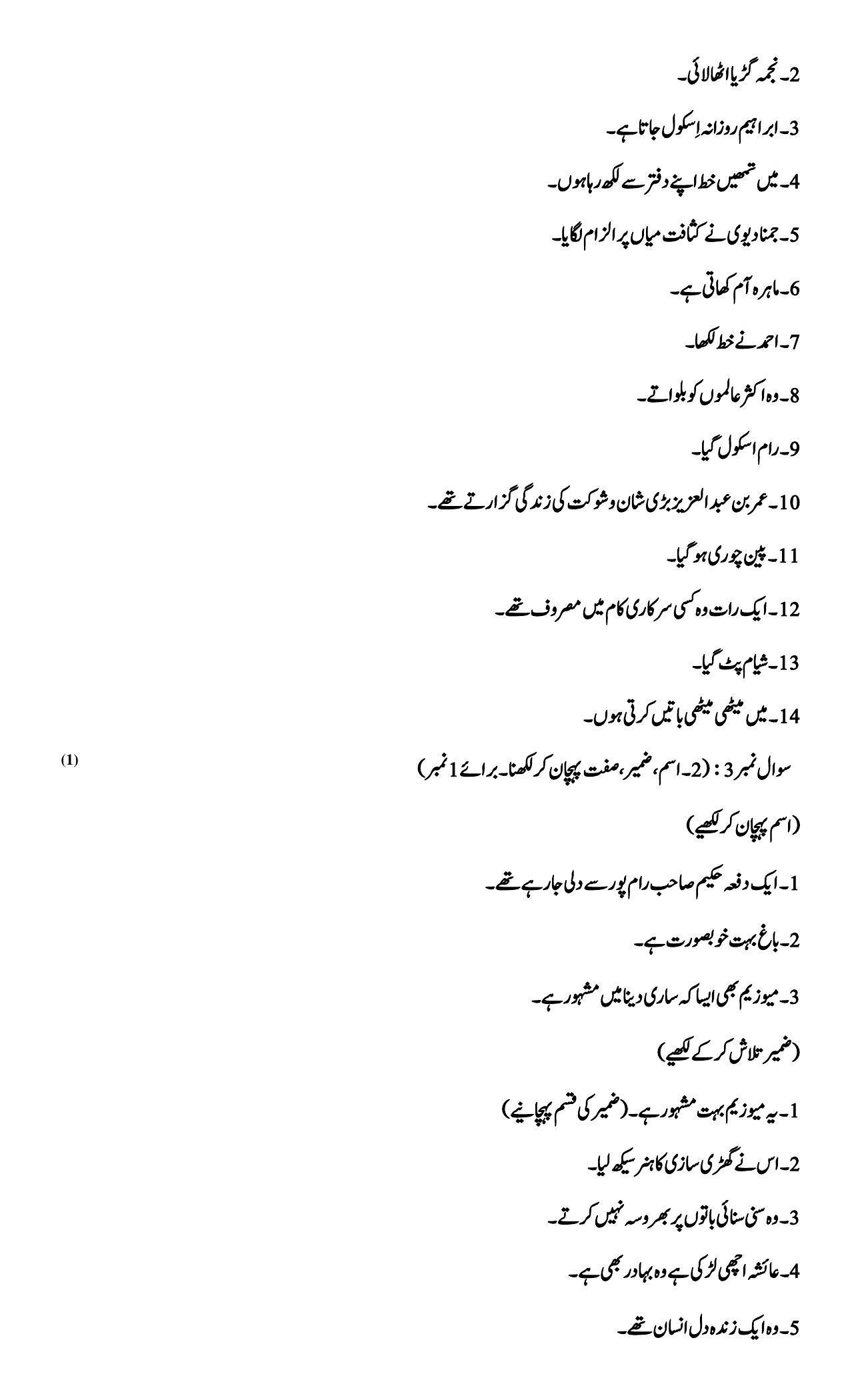 Maharashtra Board Class 10 	Urdu Composite Sample Paper (Urdu Medium) - Page 15