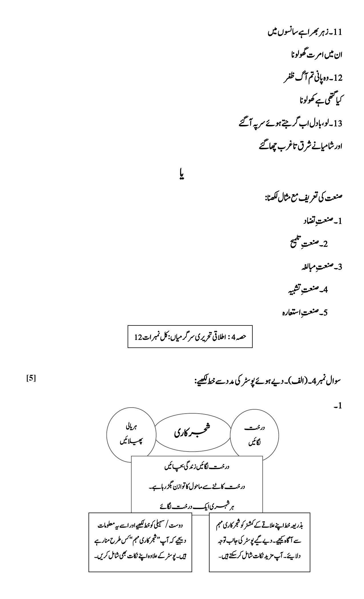 Maharashtra Board Class 10 	Urdu Composite Sample Paper (Urdu Medium) - Page 21