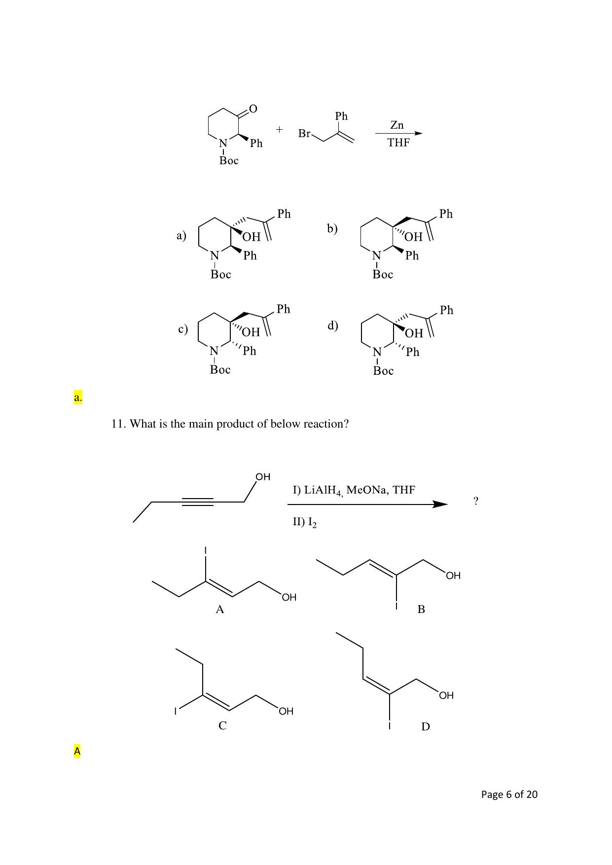 TIFR GS 2019 Chemistry Question Paper - Page 6