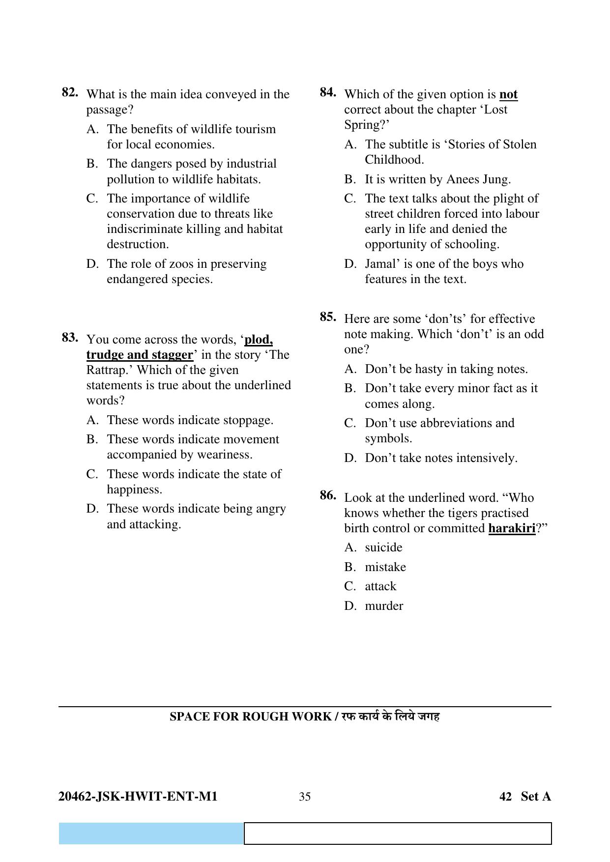 CG B.Sc Nursing 2024 Question Paper - Page 35