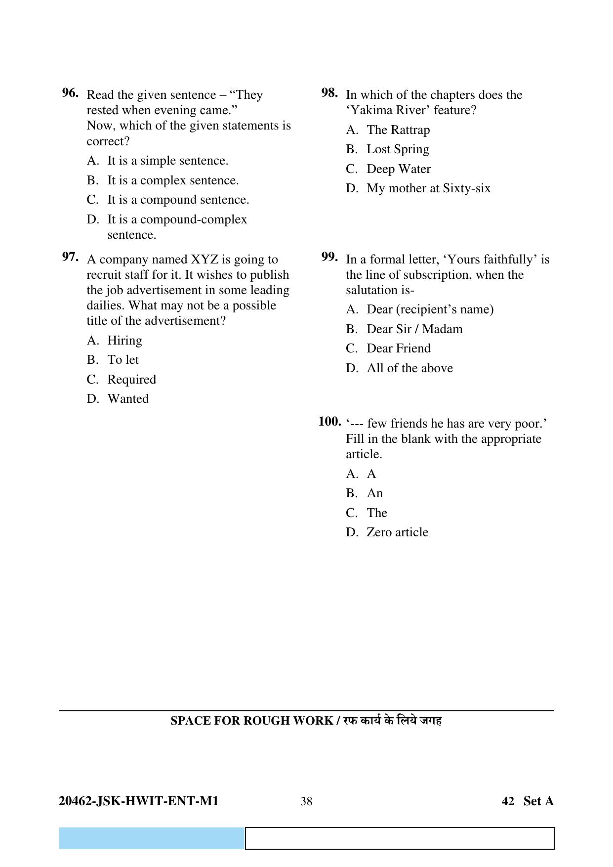 CG B.Sc Nursing 2024 Question Paper - Page 38