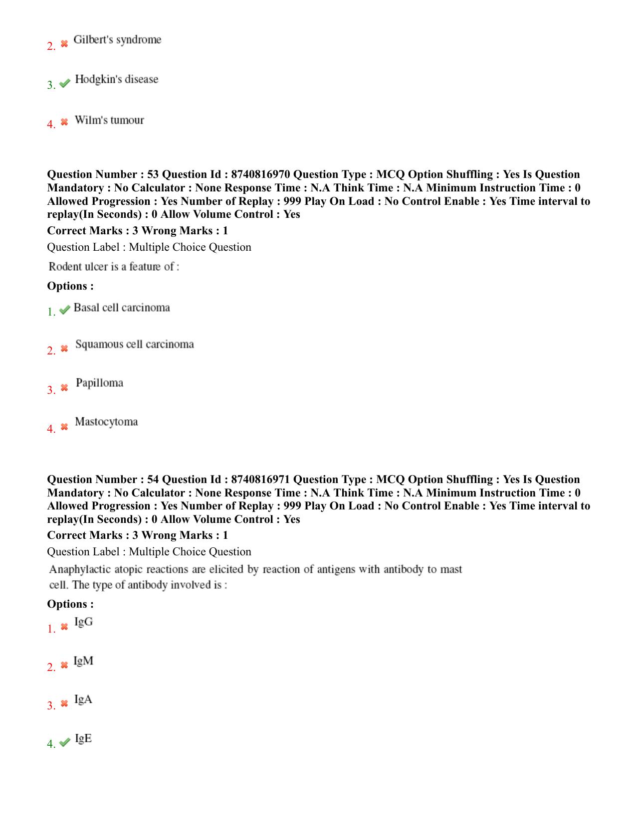 BHU RET Veterinary Pathology 2020 Question Paper - Page 33