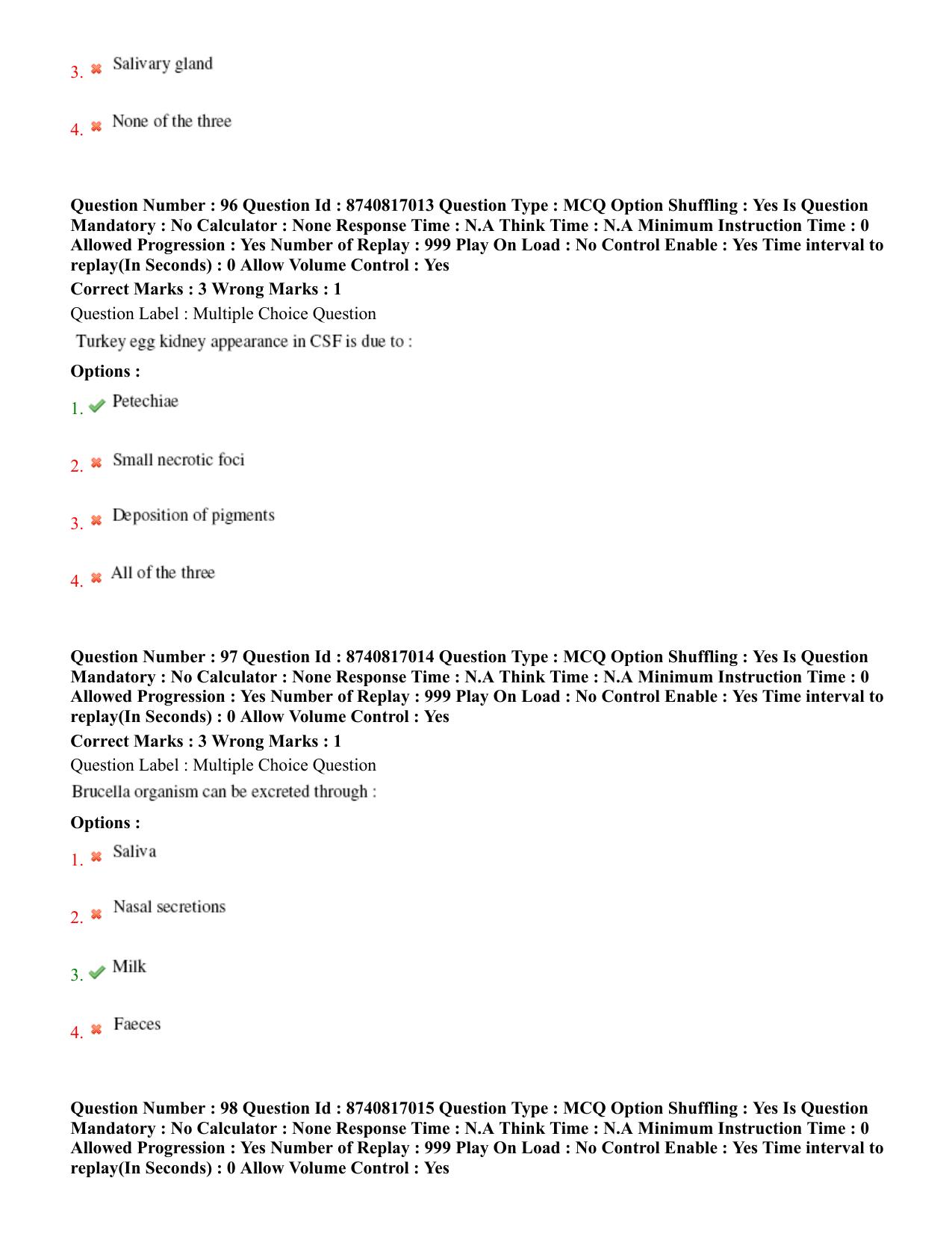 BHU RET Veterinary Pathology 2020 Question Paper - Page 50