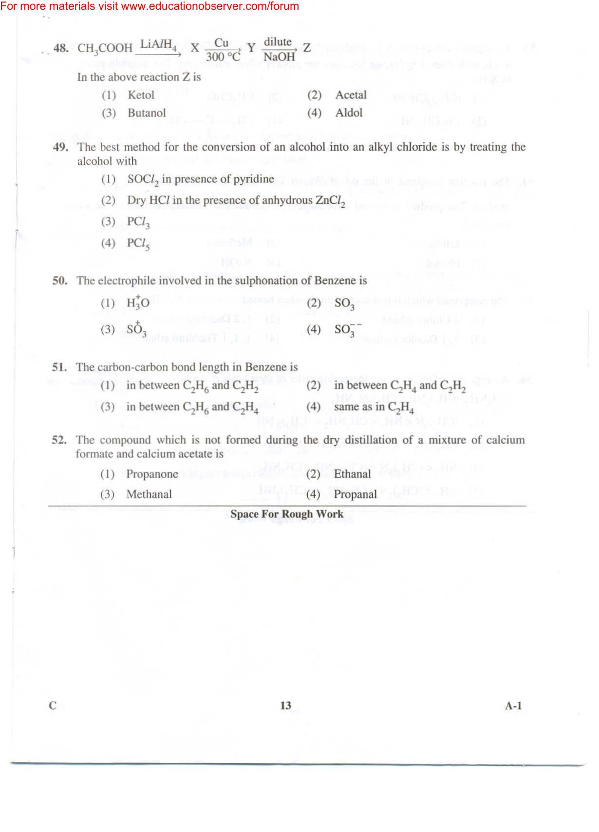 KEAM Paper II 2009 Question Paper - Page 13