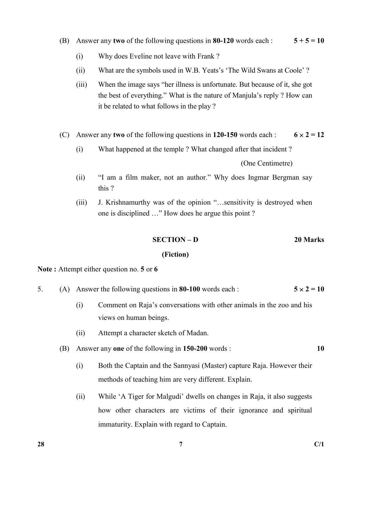 CBSE Class 12 28 (English Elective N) 2018 Compartment Question Paper - Page 7